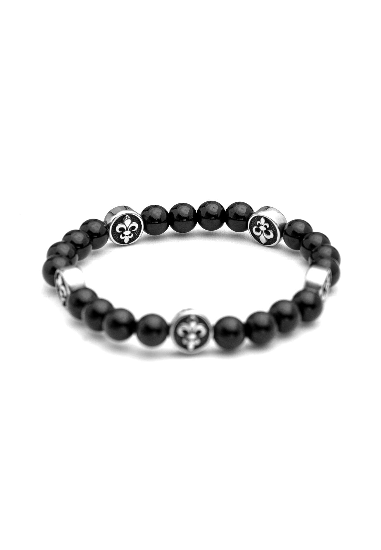 Beaded Elastic Bracelet - Black