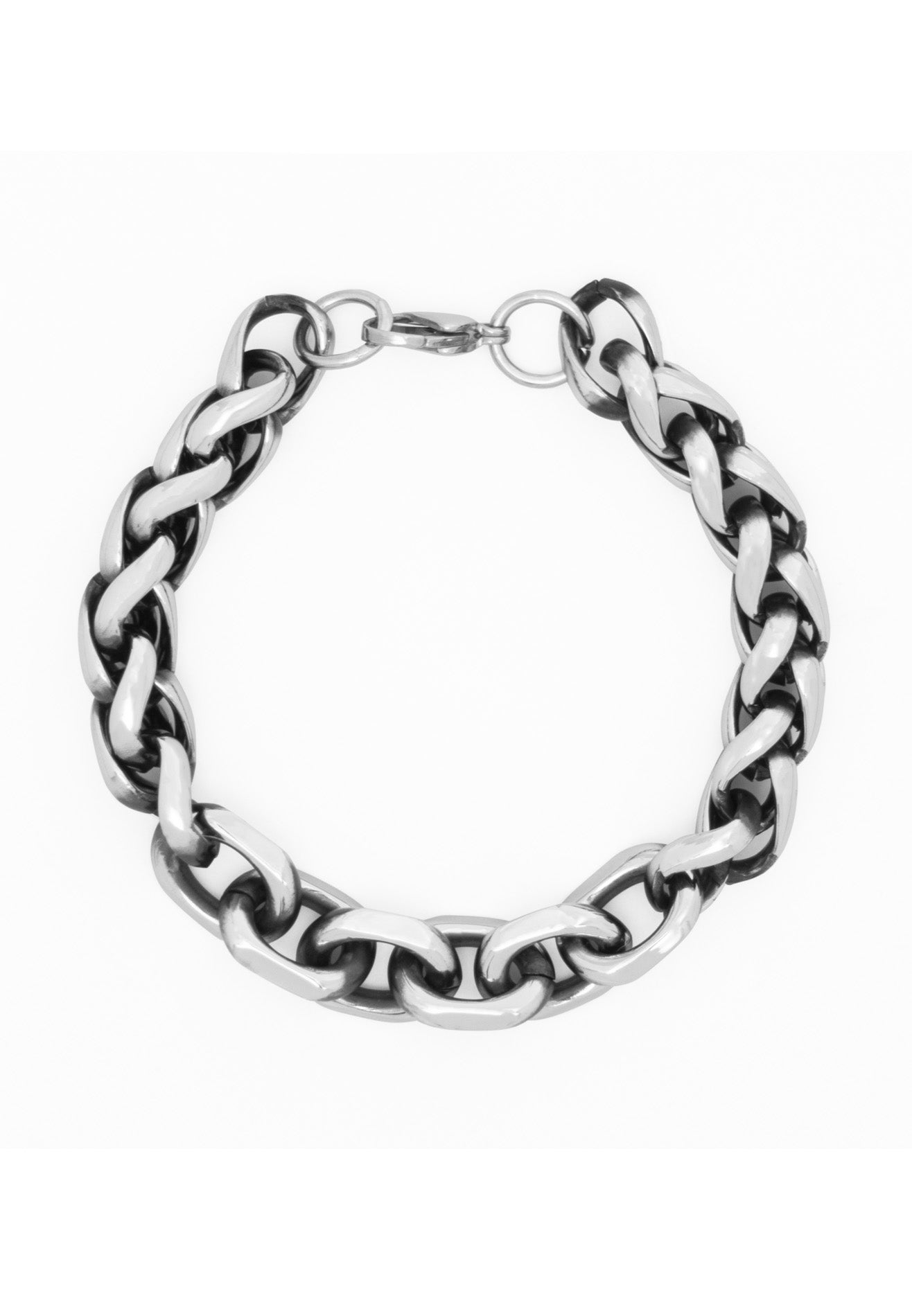 Wheat Chain Interlock Cable Stainless Steel Bracelet