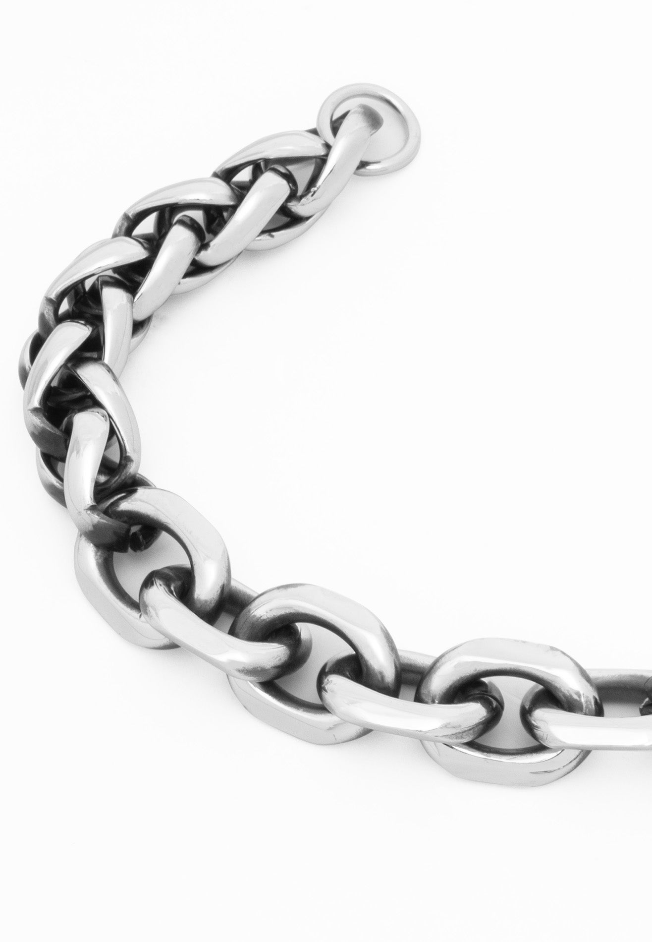 Wheat Chain Interlock Cable Stainless Steel Bracelet