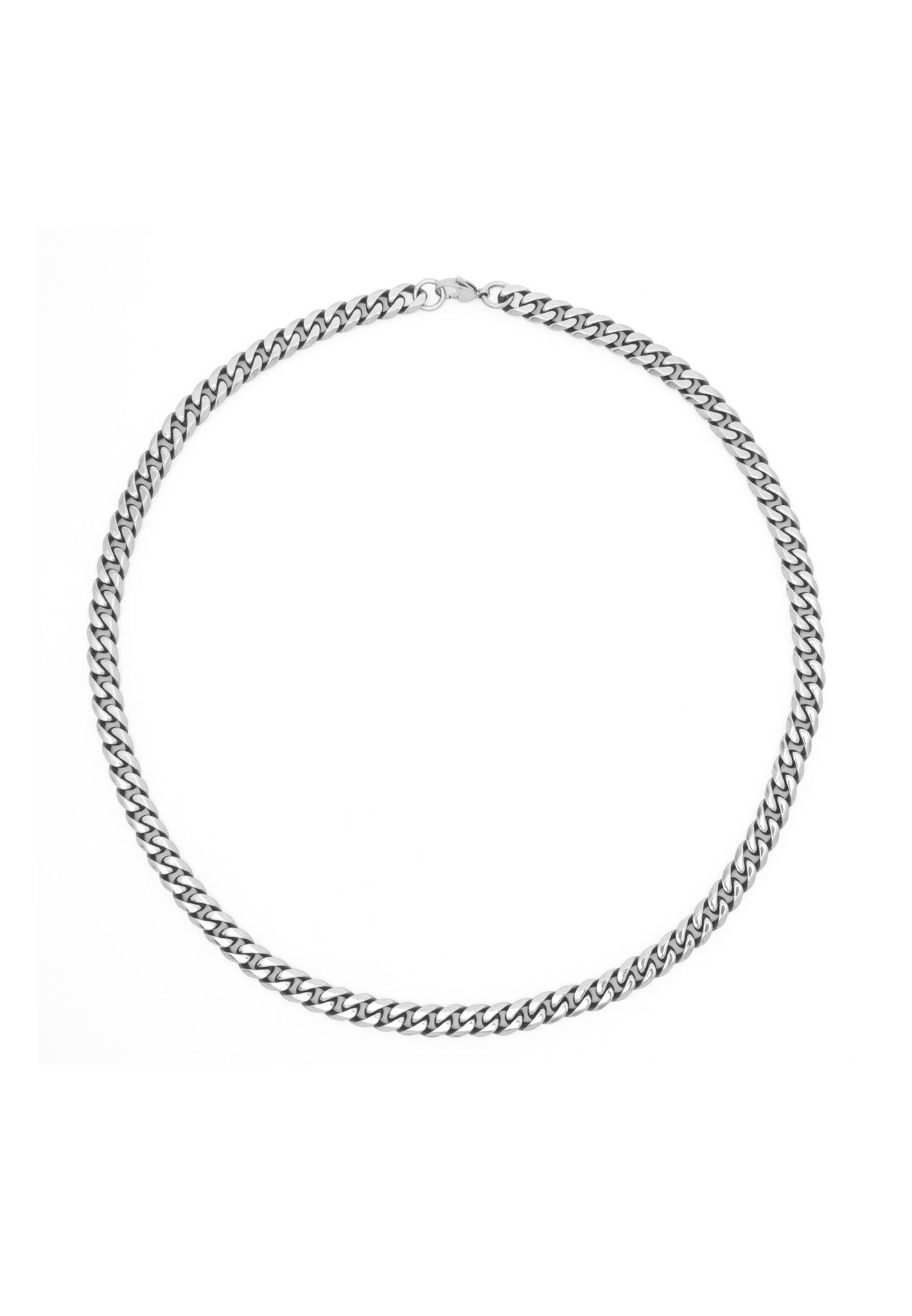 Curb Long Chain Stainless Steel Necklace