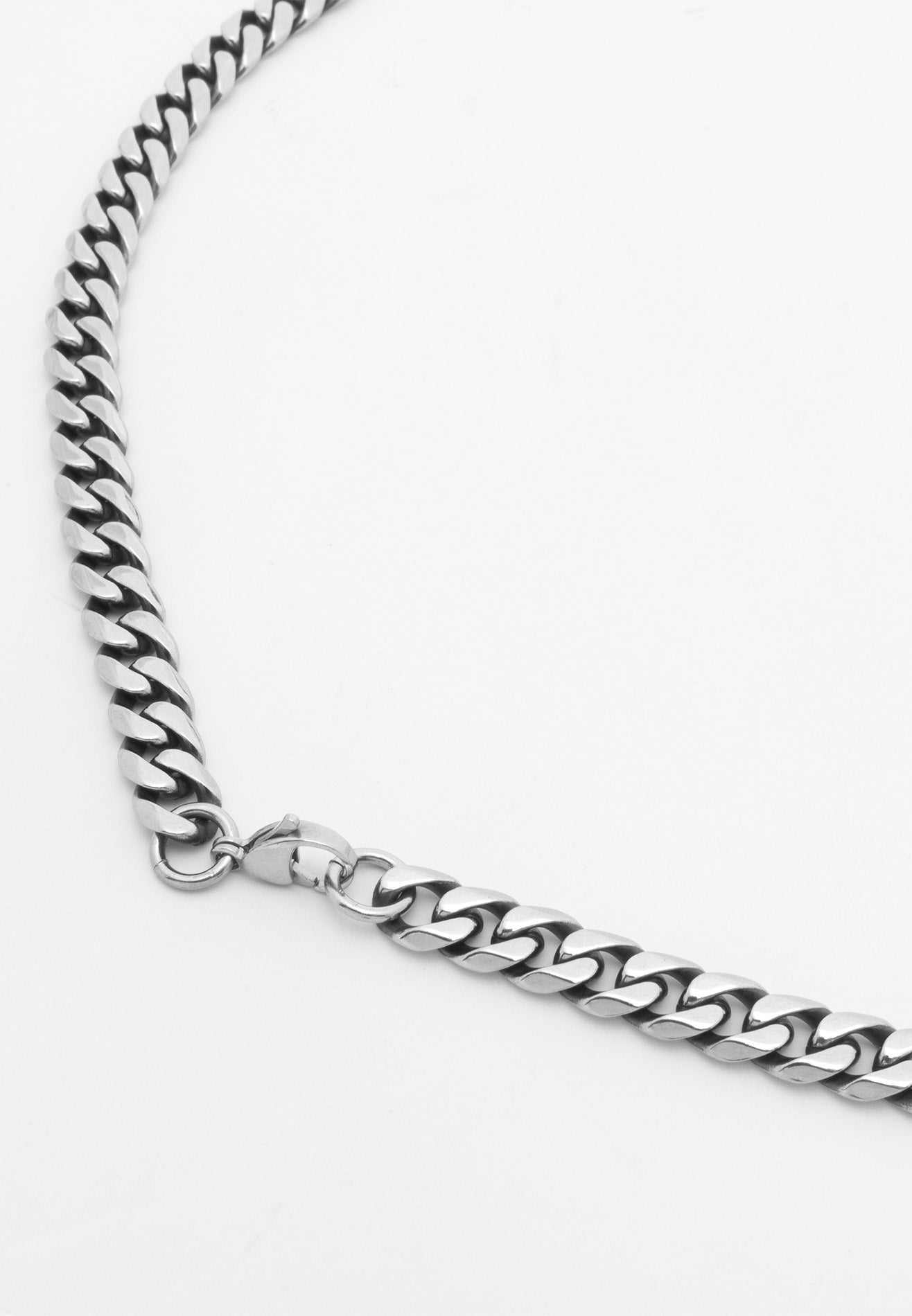 Curb Long Chain Stainless Steel Necklace