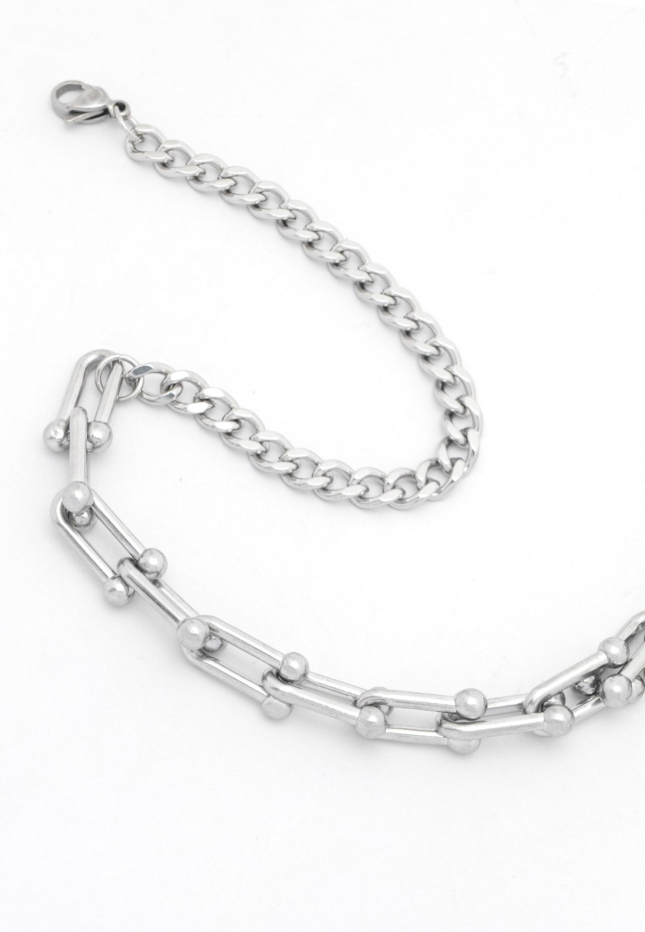 Mixed Chain Stainless Steel Necklace