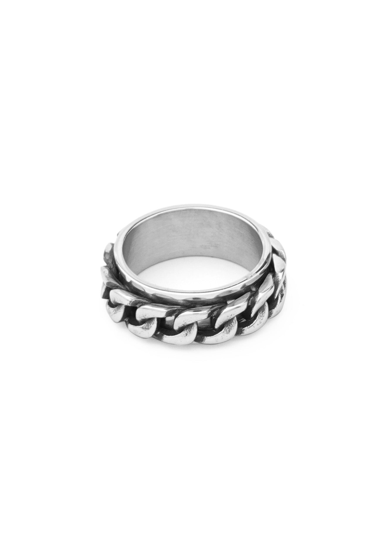 Rotatable Chain Stainless Steel Ring