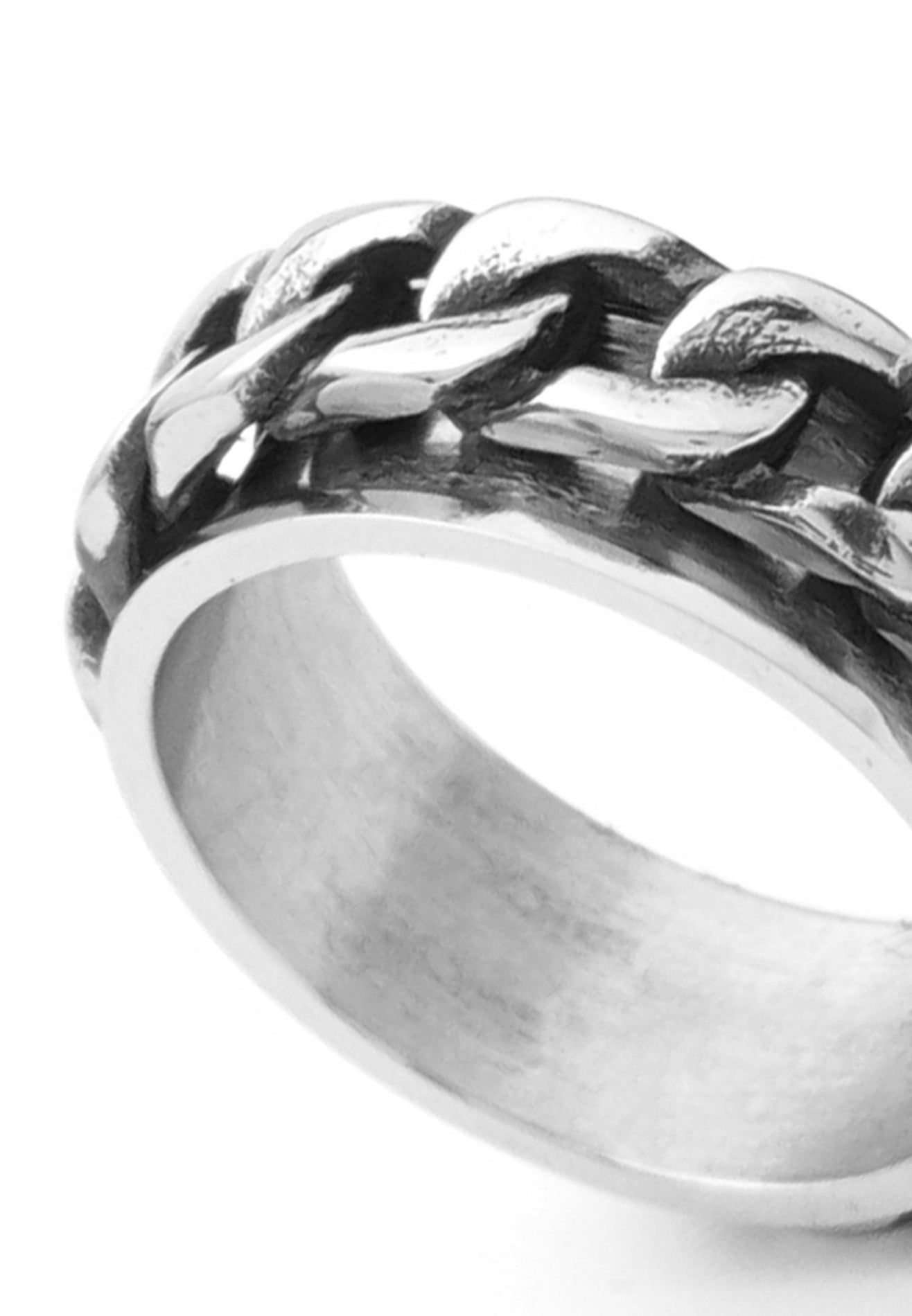 Rotatable Chain Stainless Steel Ring