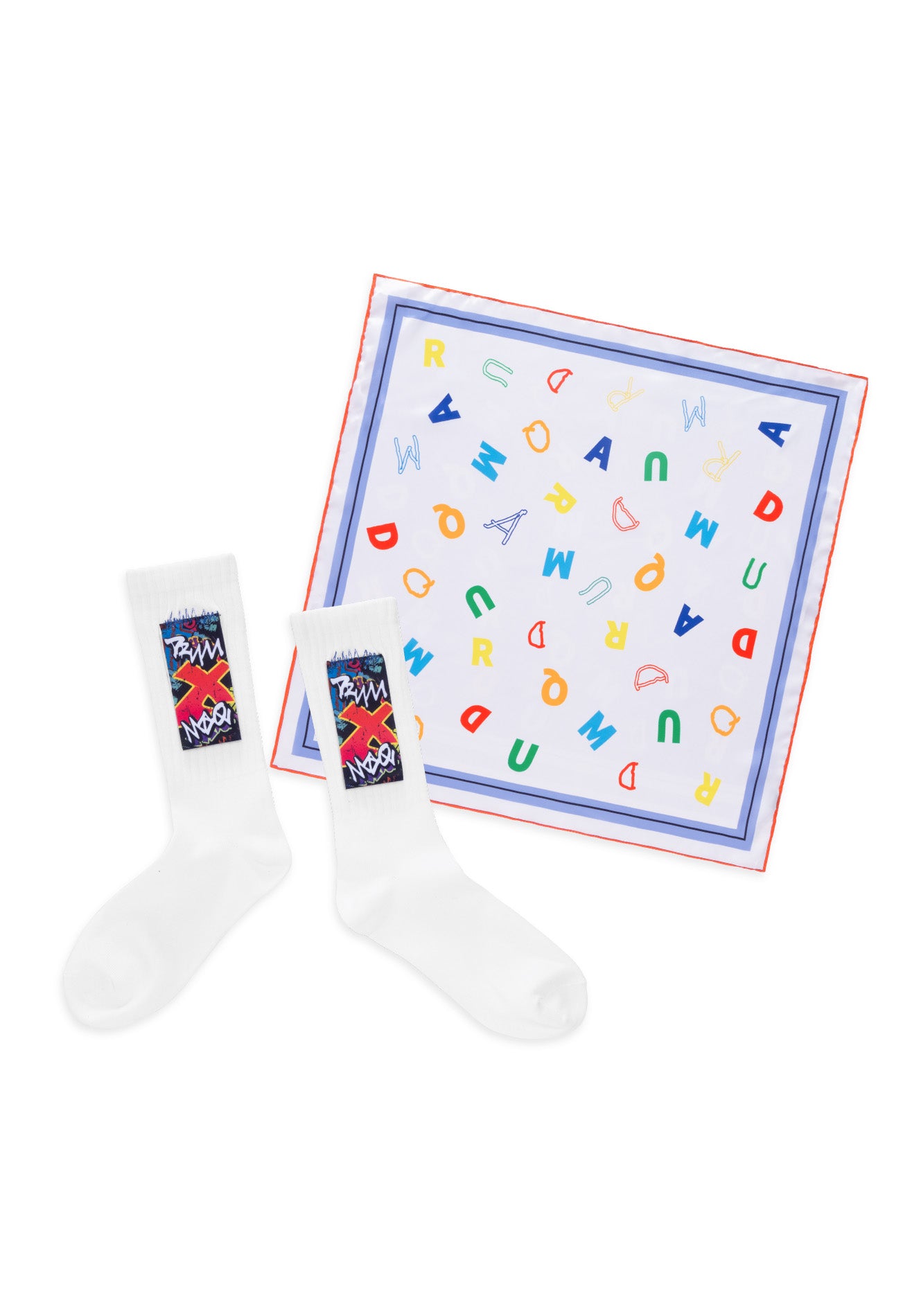 DRUM X MAQ I Got A Story Scarf & Sock Pack- White