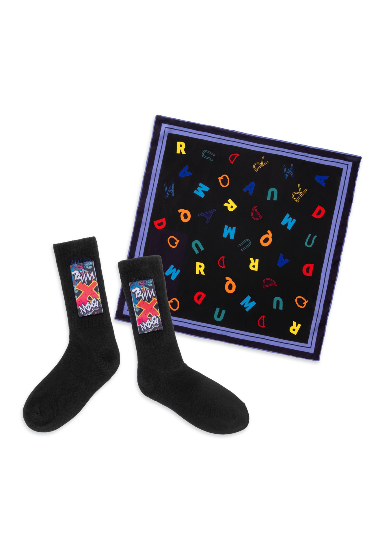 DRUM X MAQ I Got A Story Scarf & Sock Pack- Black