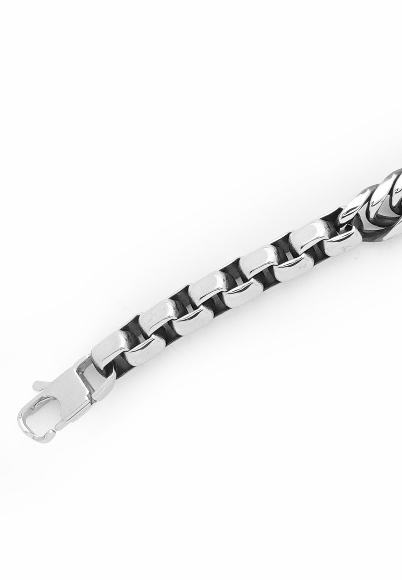 Interlock Curb Chain Stainless Steel Bracelet