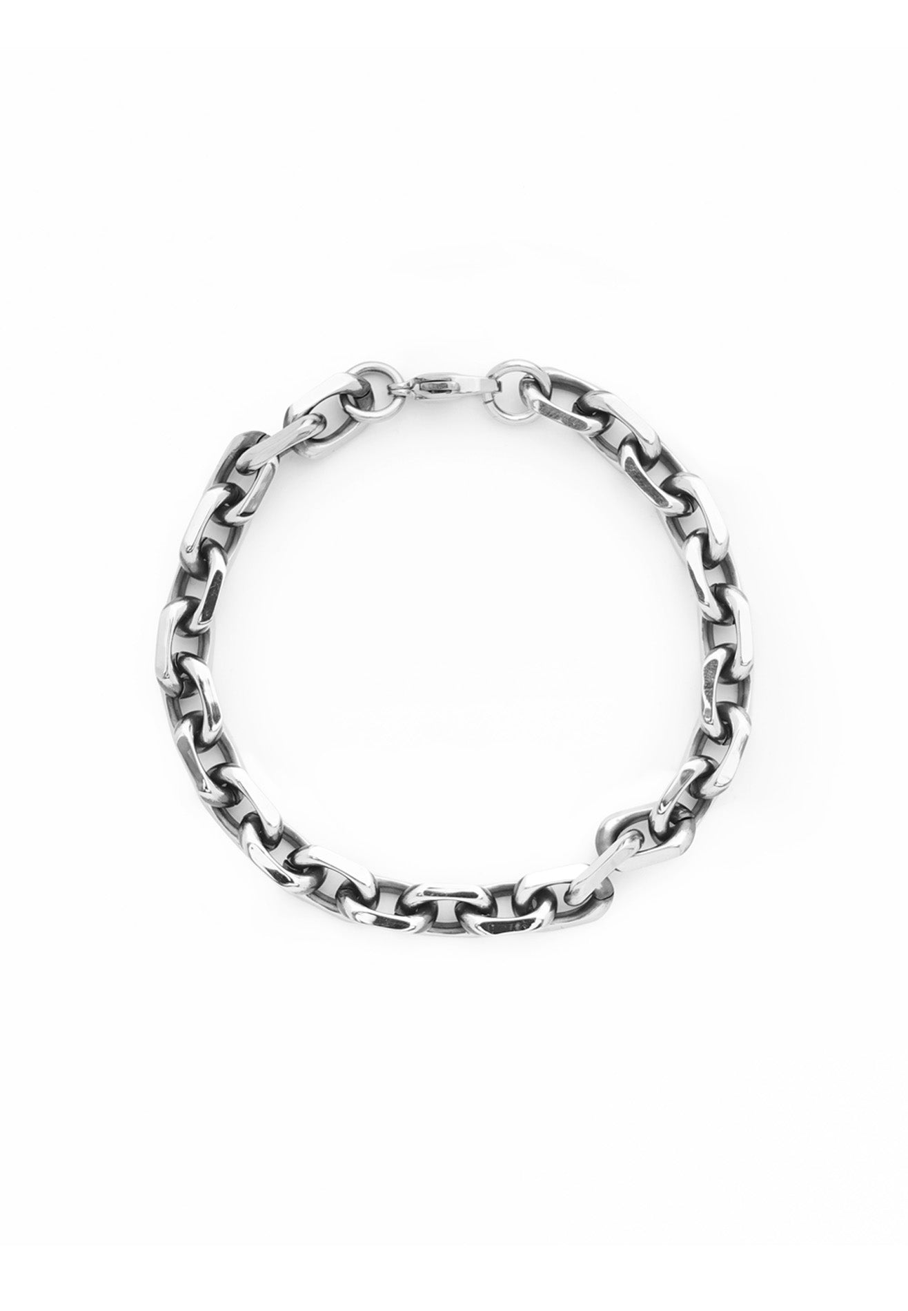 Interlock Link Chain Stainless Steel Bracelet