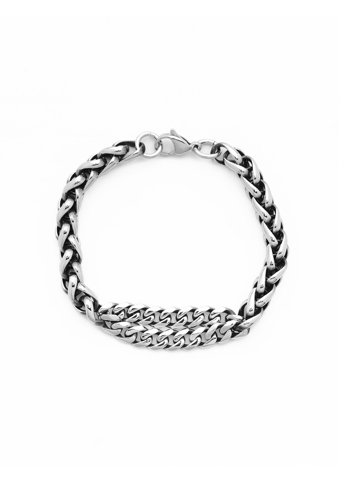 Middle Double Chain Stainless Steel Bracelet