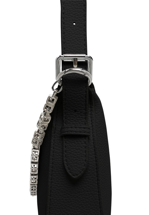 DRUM Chain Details Shoulder Bag - Black