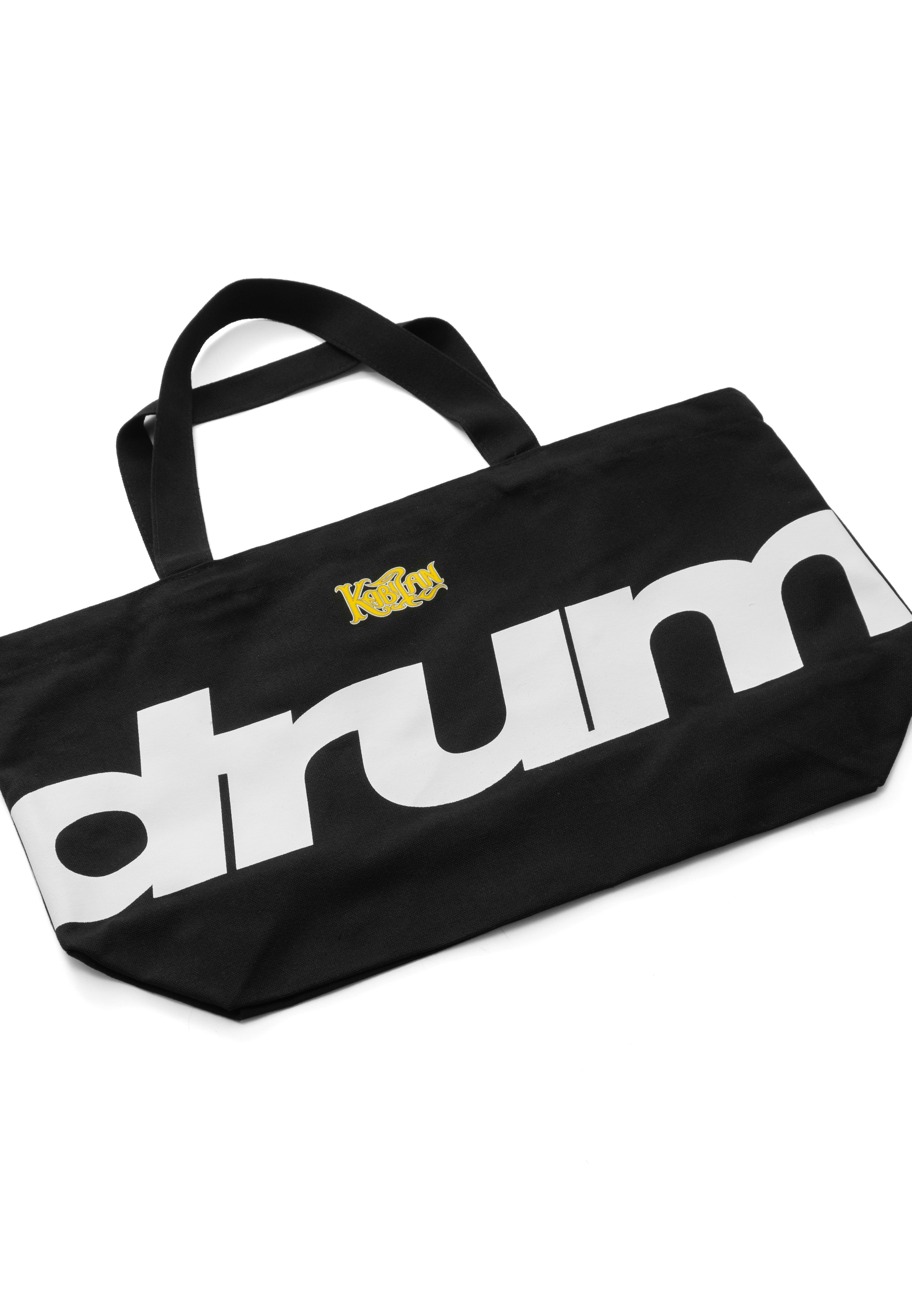 Drum x Kabilan Logo Print Cotton Tote Bag- Black
