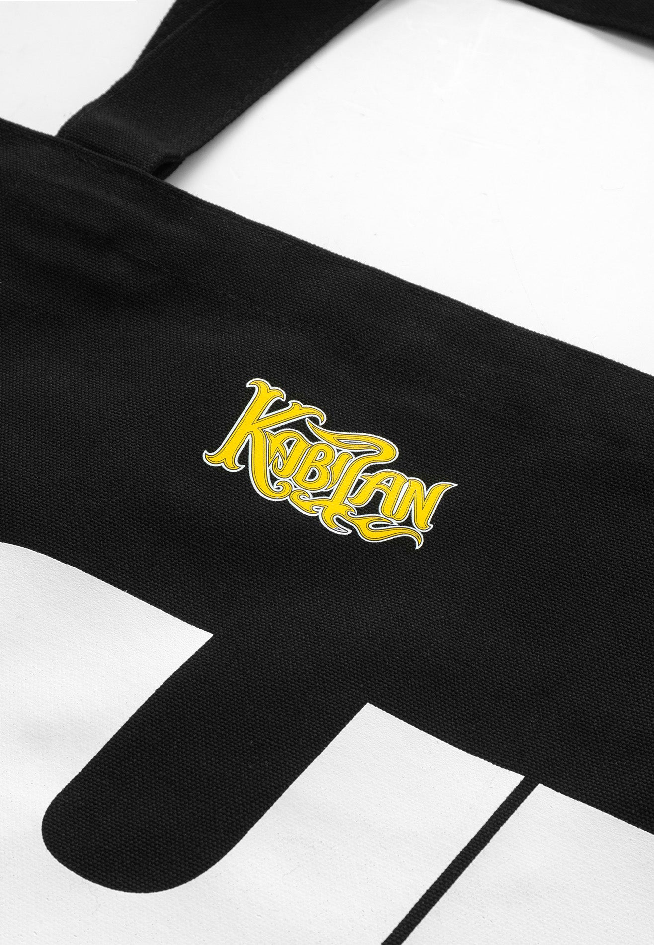 Drum x Kabilan Logo Print Cotton Tote Bag- Black