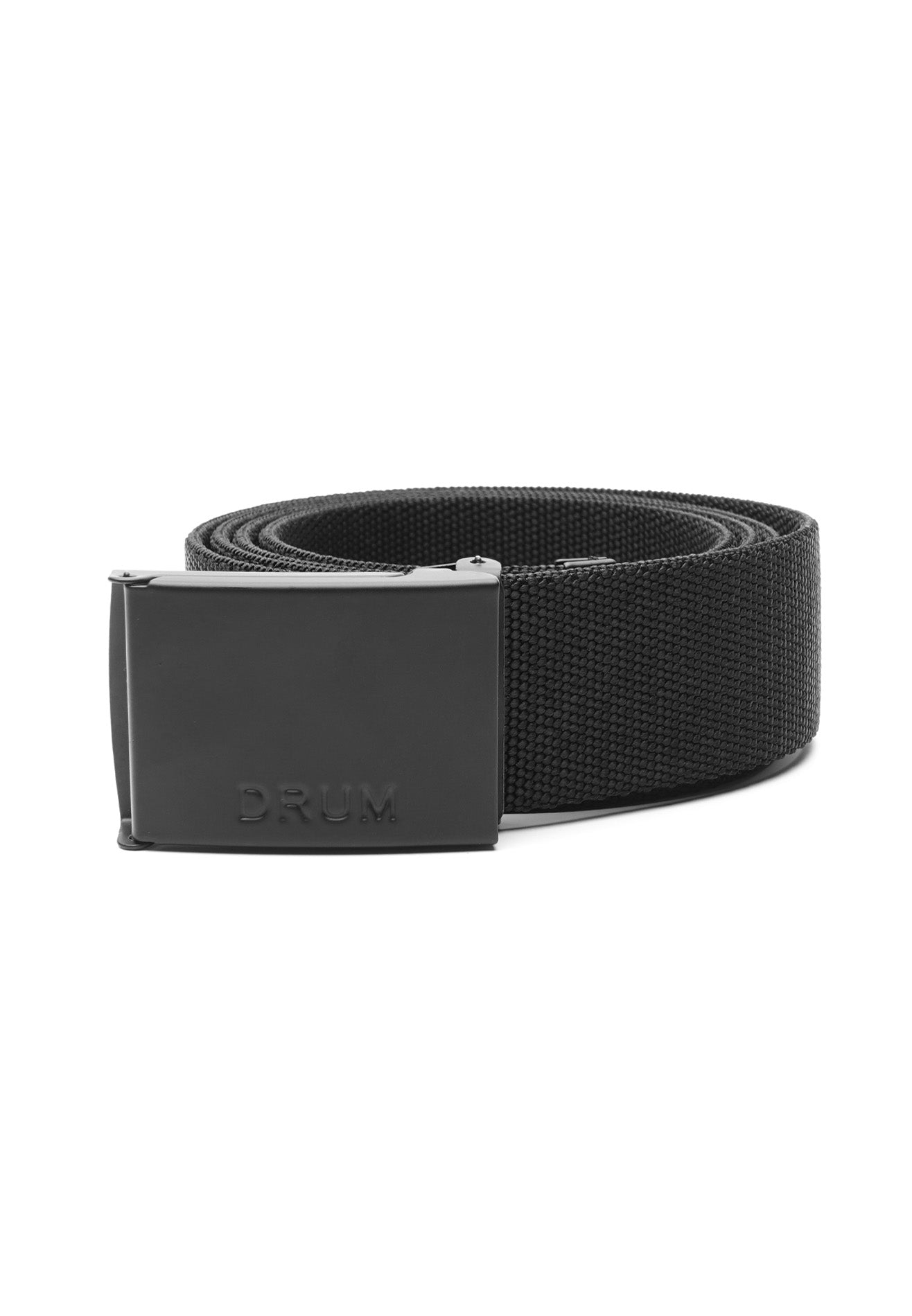 DRUM Plate buckle Woven belt- Black