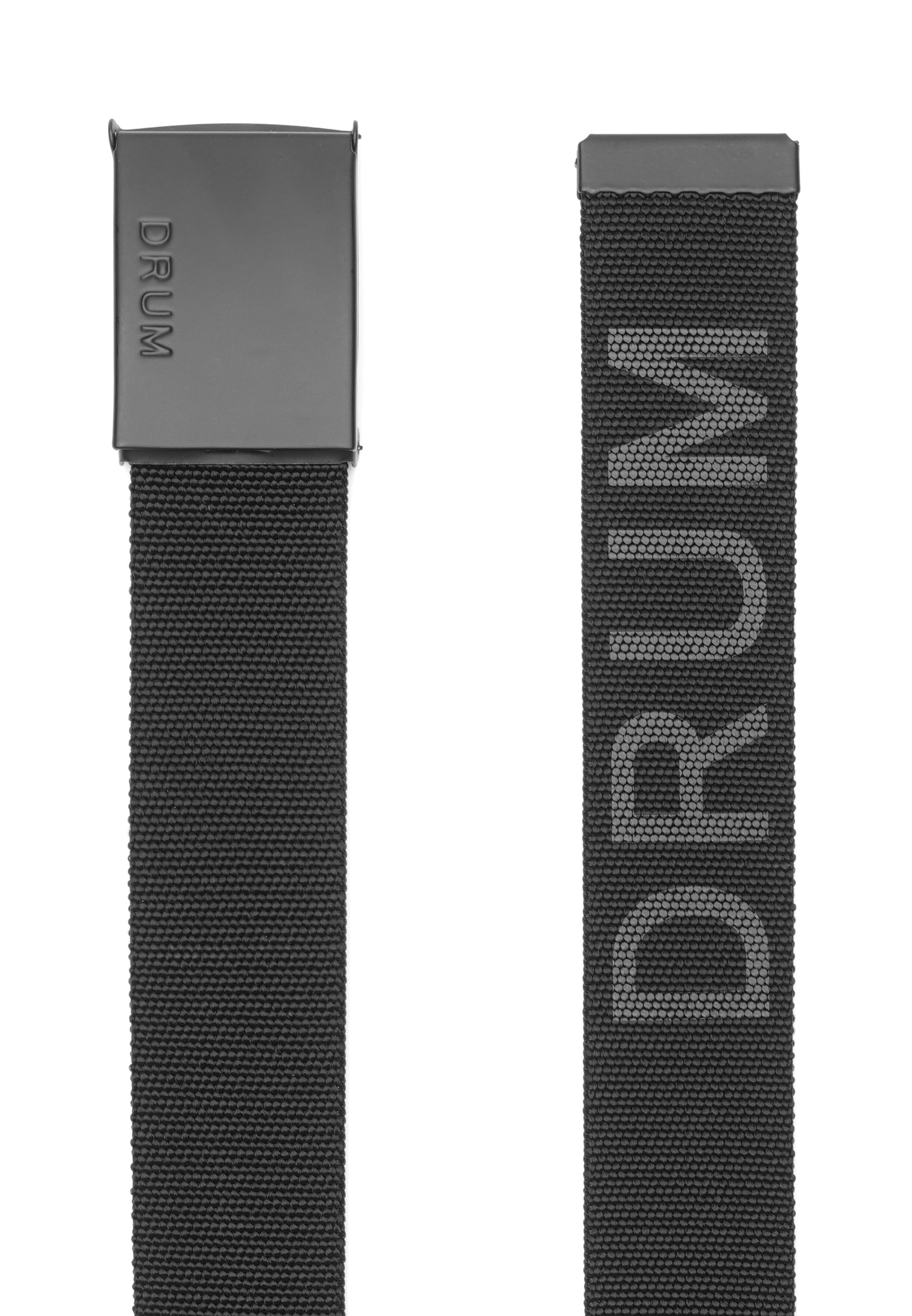DRUM Plate buckle Woven belt- Black