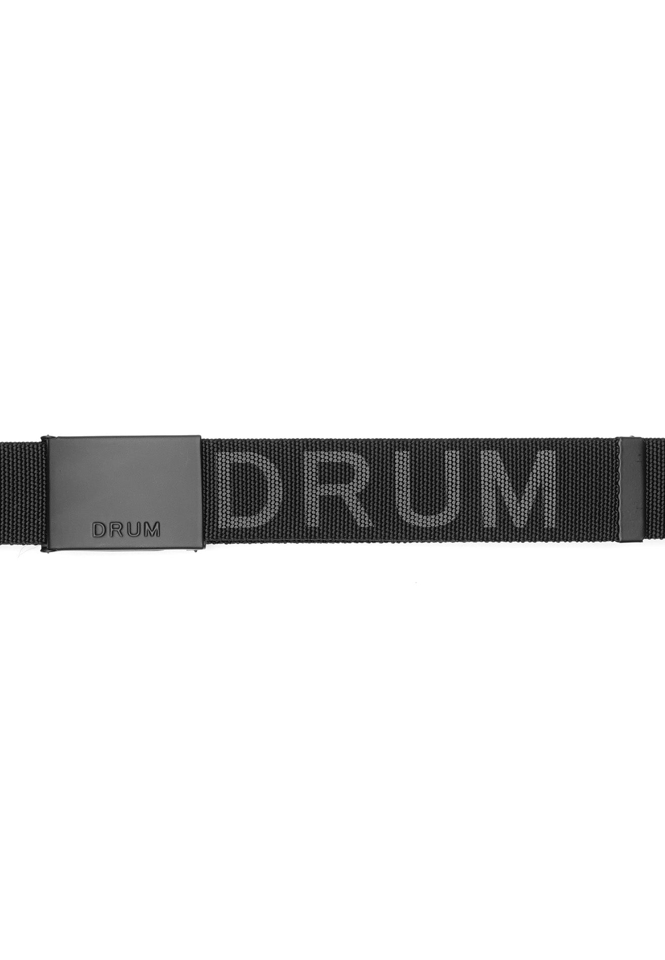DRUM Plate buckle Woven belt- Black