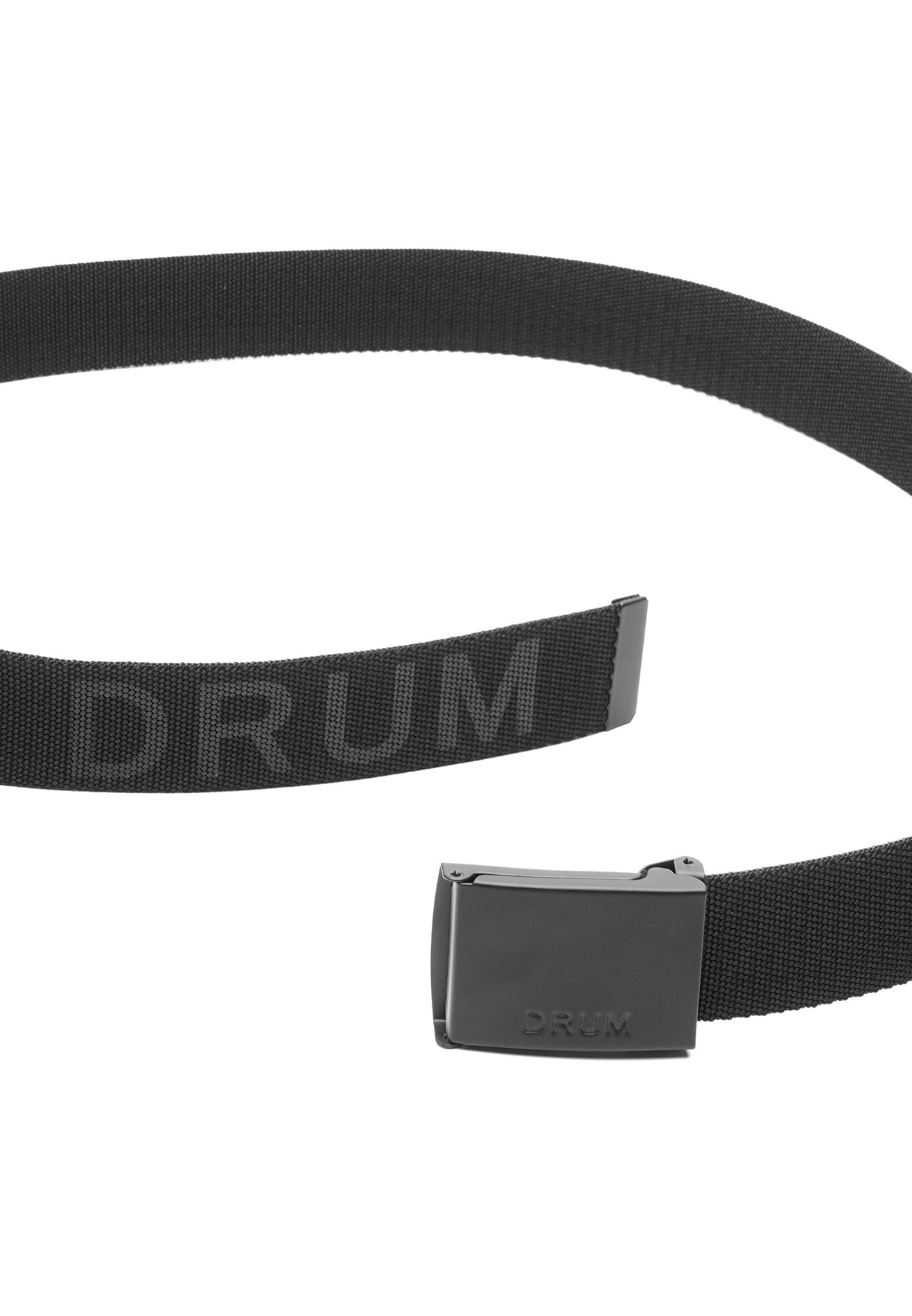 DRUM Plate buckle Woven belt- Black