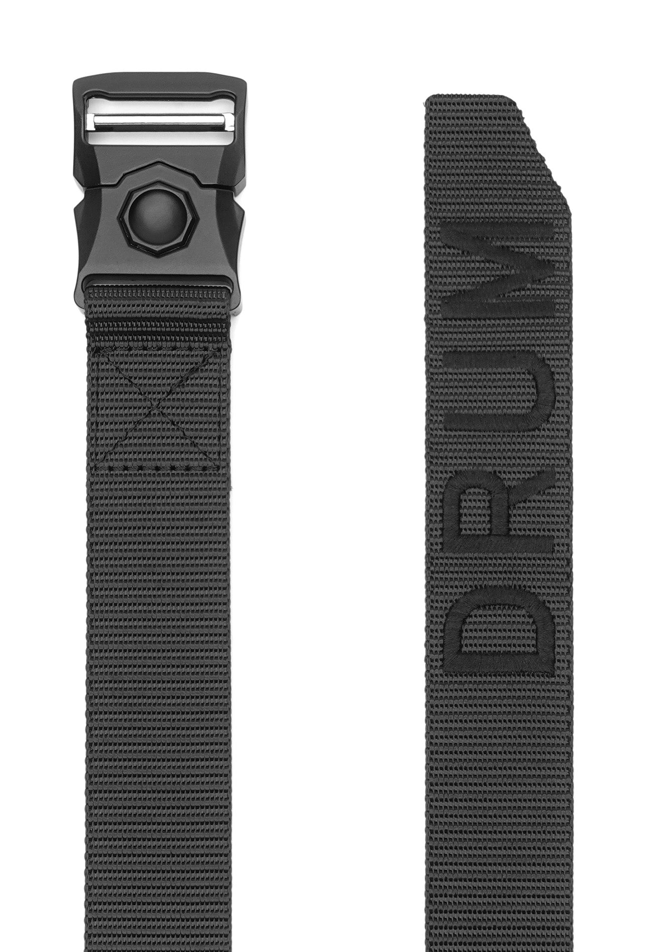 DRUM Push button buckle Woven belt- Black