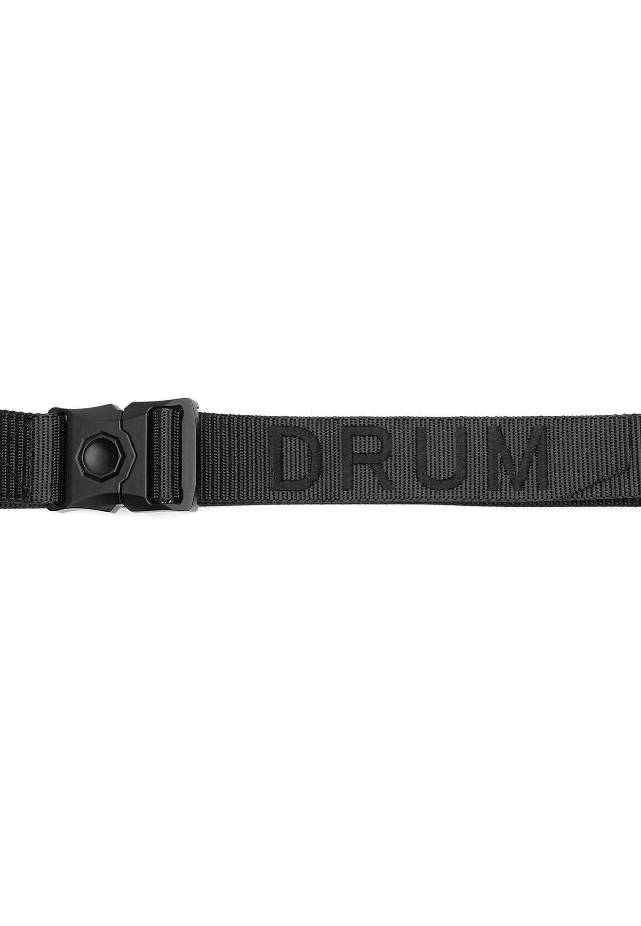 DRUM Push button buckle Woven belt- Black
