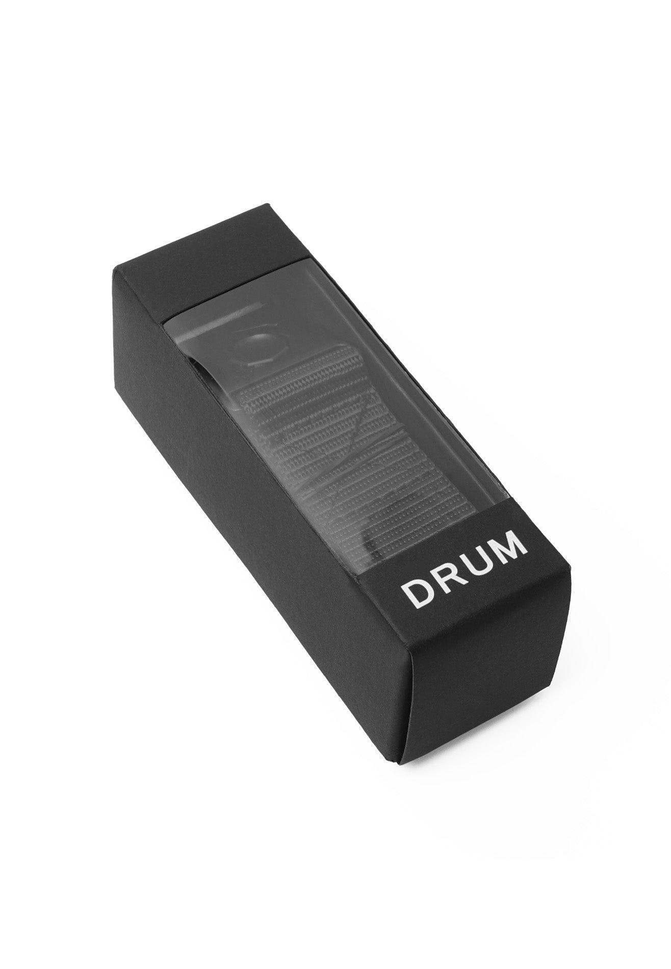 DRUM Push button buckle Woven belt- Black