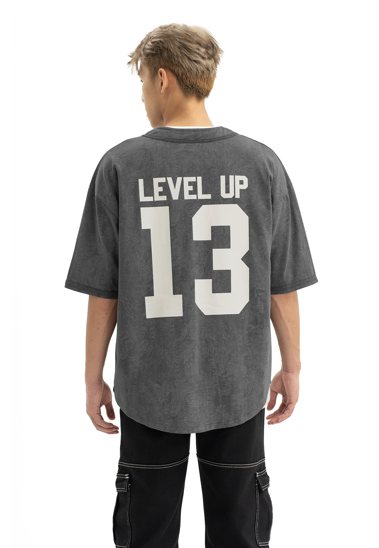 DRUM SELECT Glow in the Dark Baseball Shirt- Grey