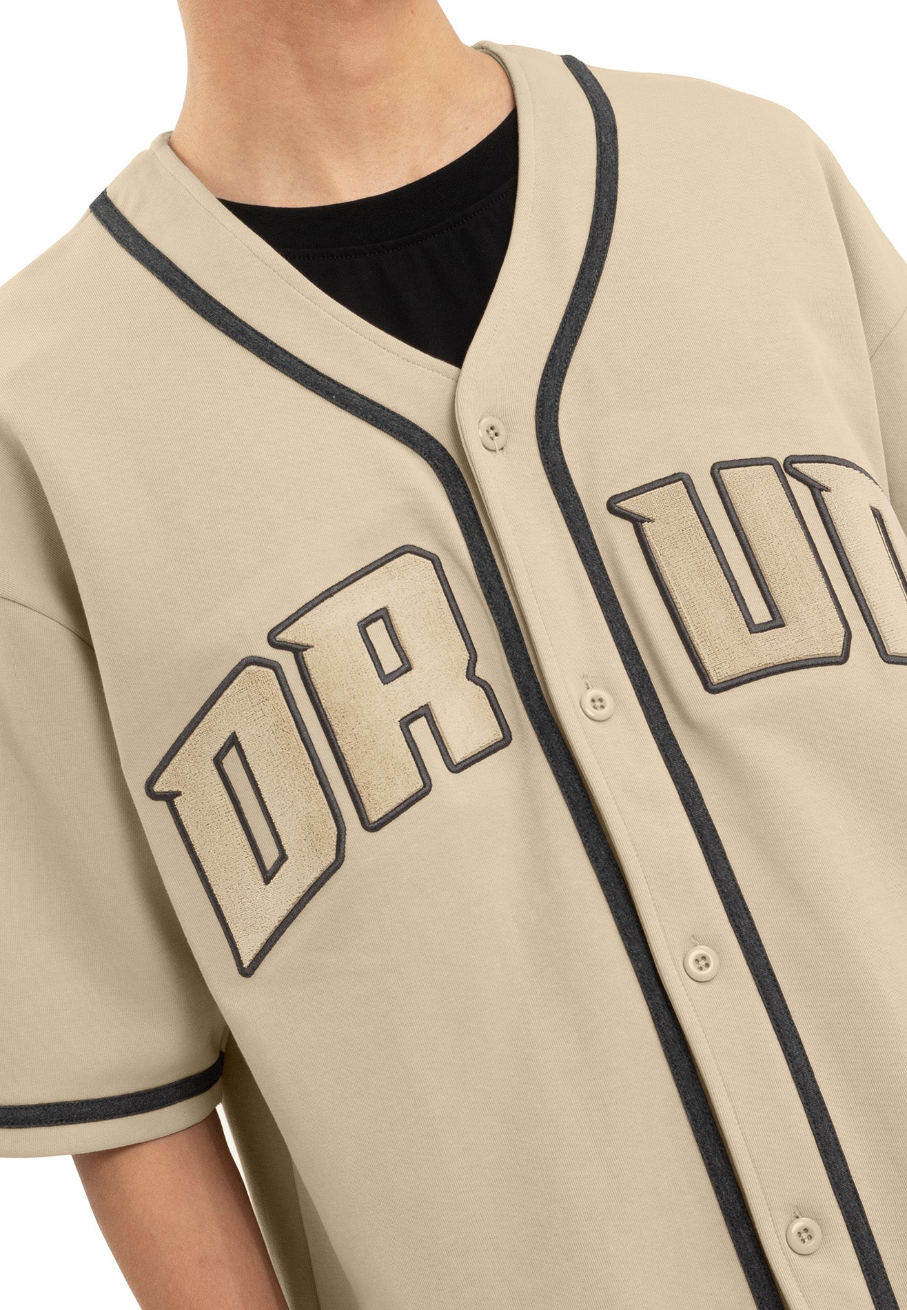 SELECT Racing Collection Toothbrush Embroidery Baseball Shirt- Light Khaki