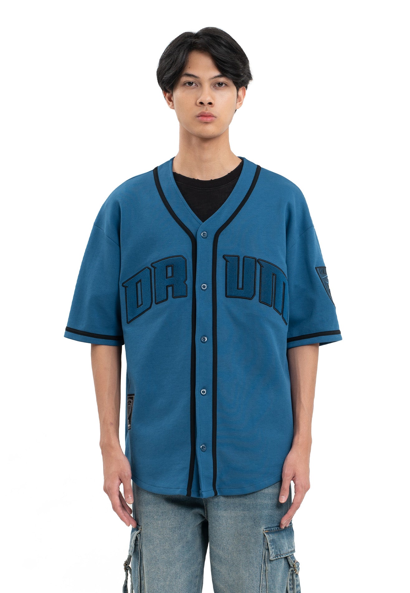 SELECT Racing Collection Toothbrush Embroidery Baseball Shirt- Blue