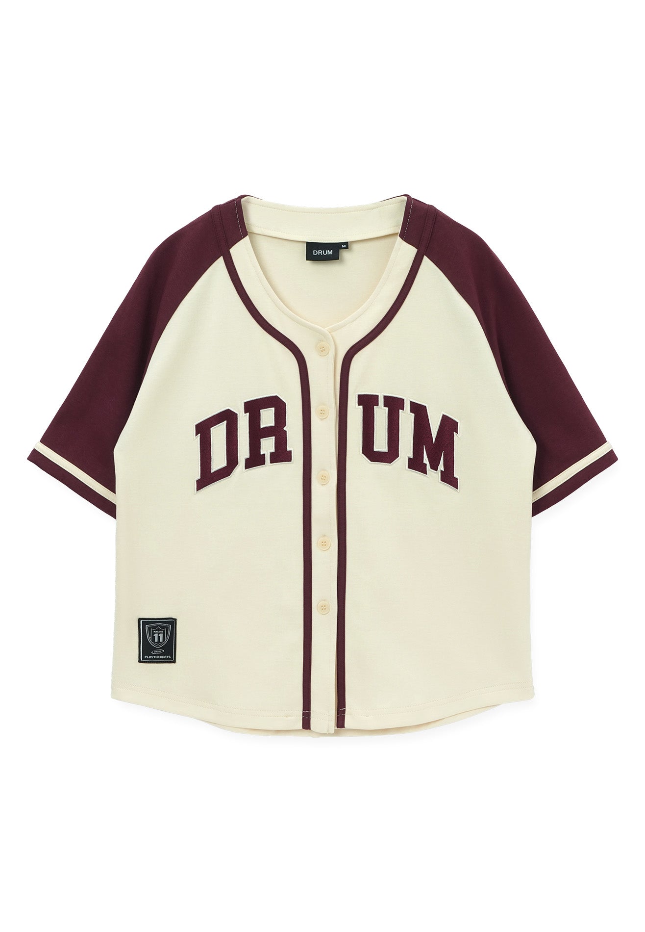 SELECT Women Logo Embroidery Baseball Shirt- Maroon