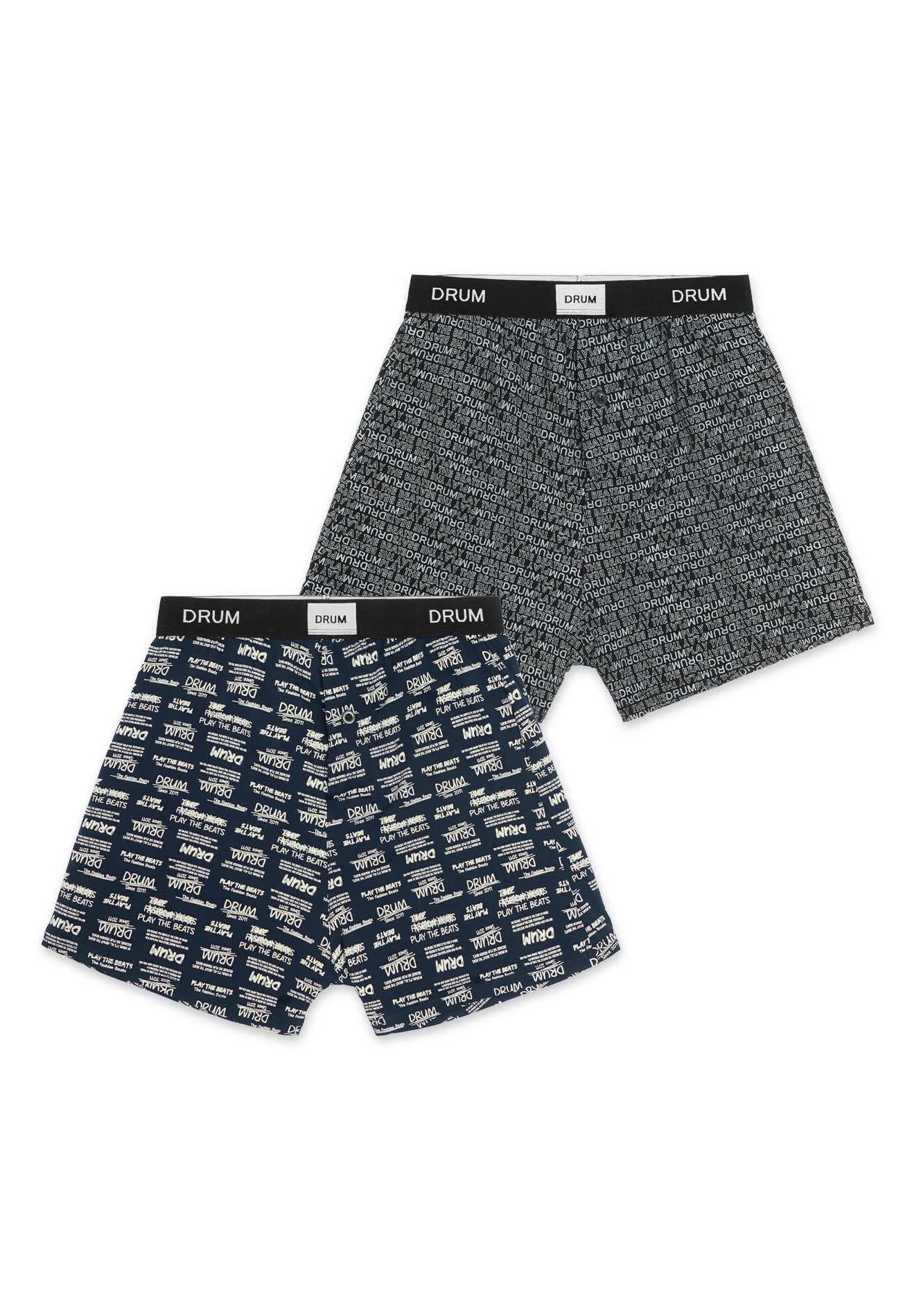 DRUM Graphic Printed Cotton Boxers- 2 in 1 pack