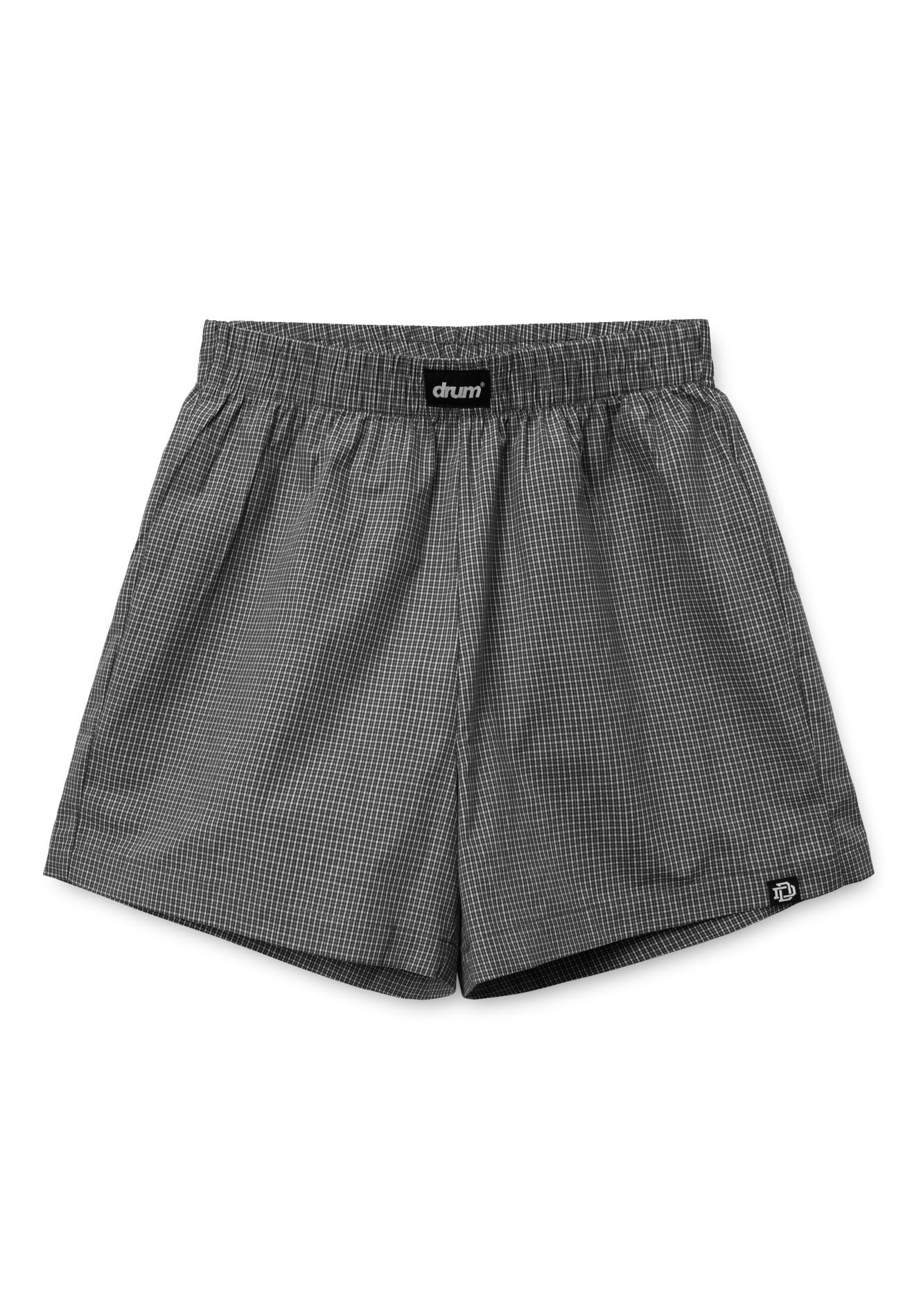 DRUM S. Flannel Printed Cotton Boxers- Black