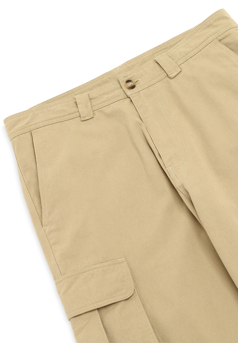 DRUM SELECT 2 Pockets Detailed Straight Cut Cargo- Khaki