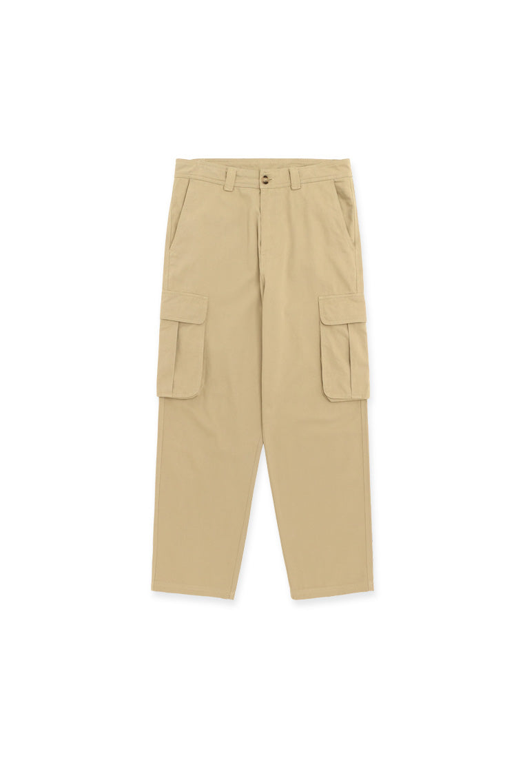 DRUM SELECT 2 Pockets Detailed Straight Cut Cargo- Khaki