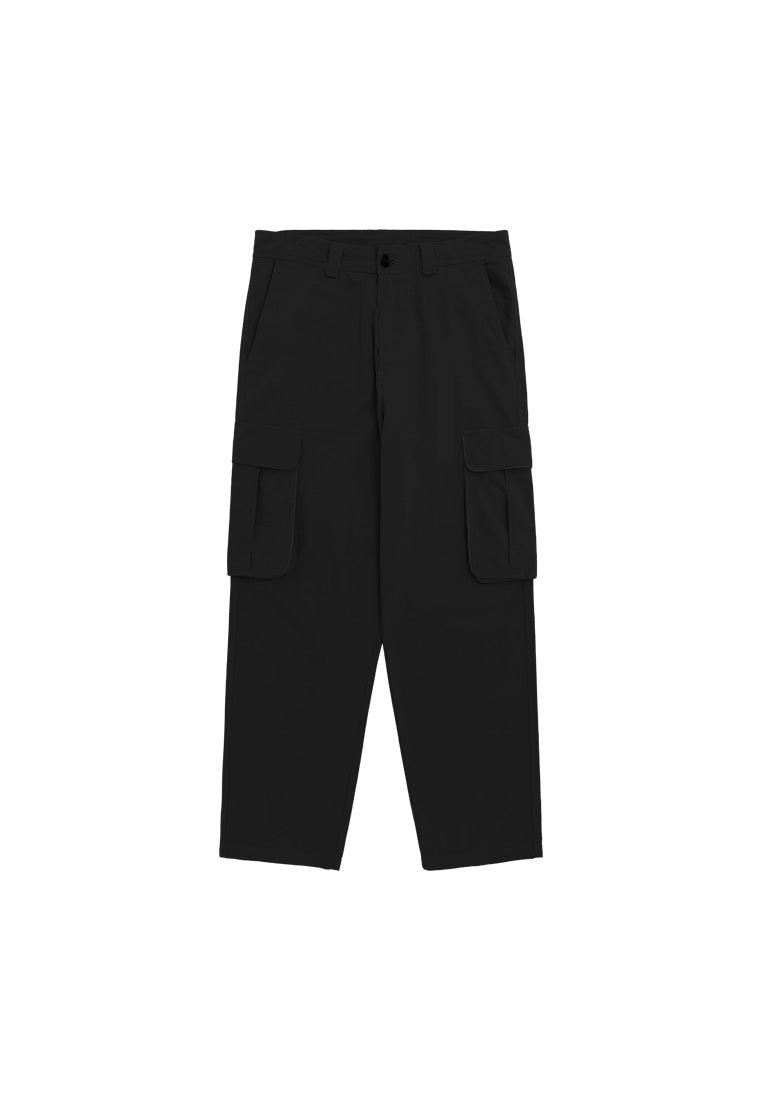 DRUM SELECT 2 Pockets Detailed Straight Cut Cargo- Black