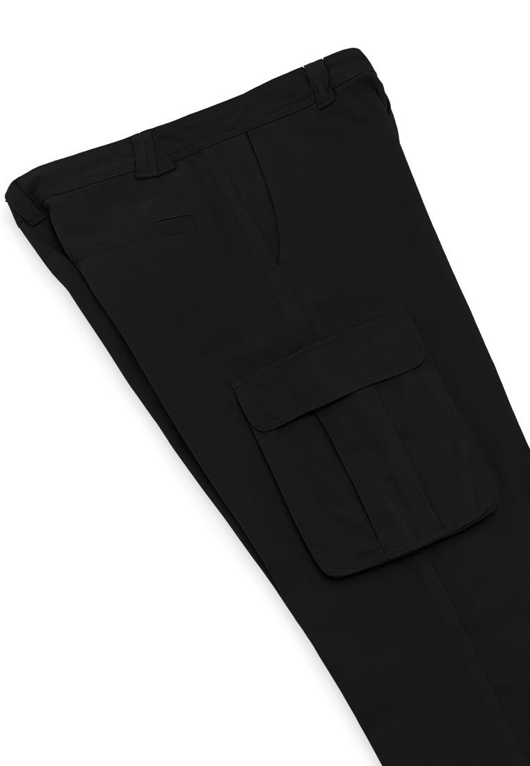 DRUM SELECT 2 Pockets Detailed Straight Cut Cargo- Black