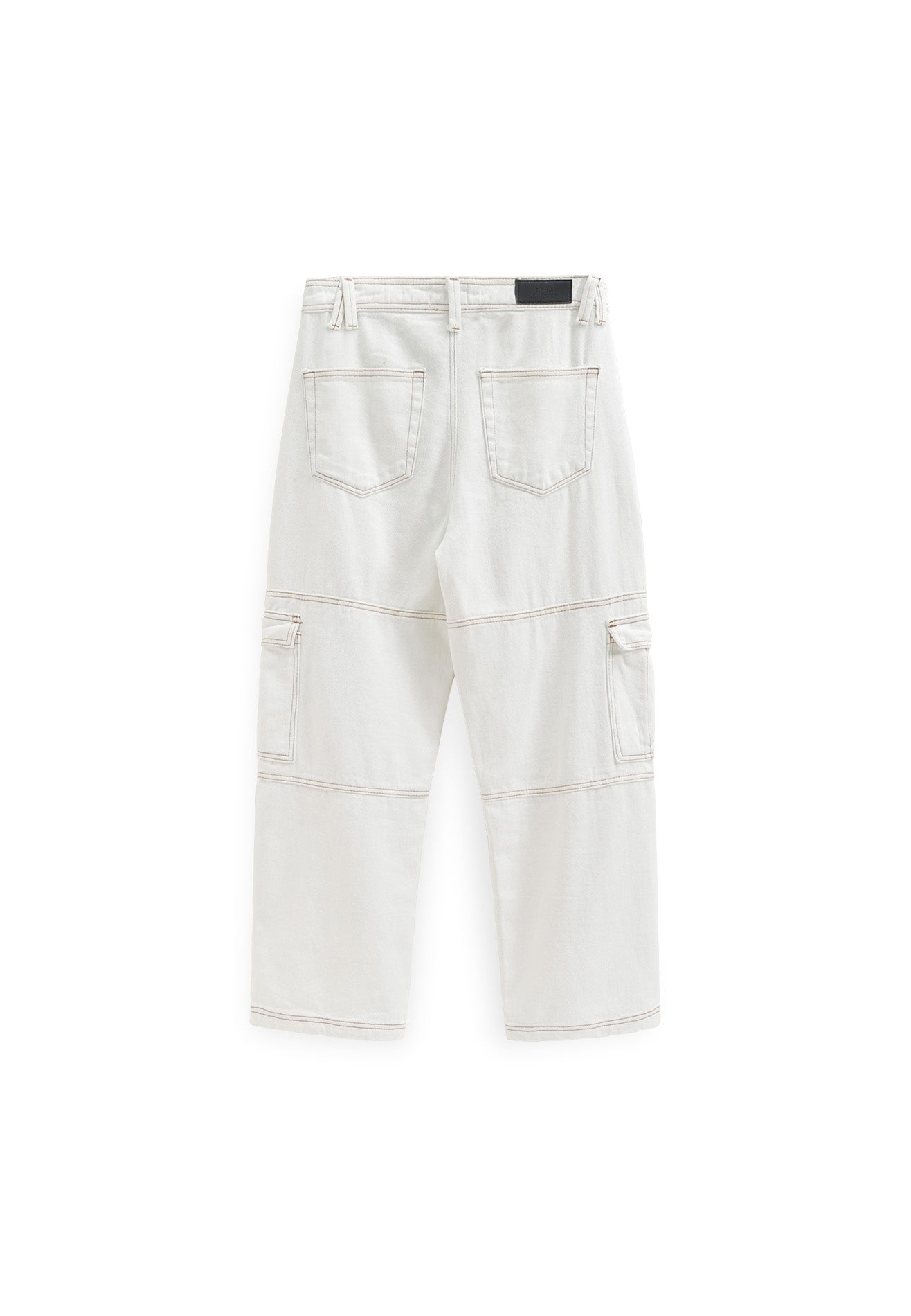 DRUM SELECT 2 Pockets Detailed Straight Cut Cargo- White