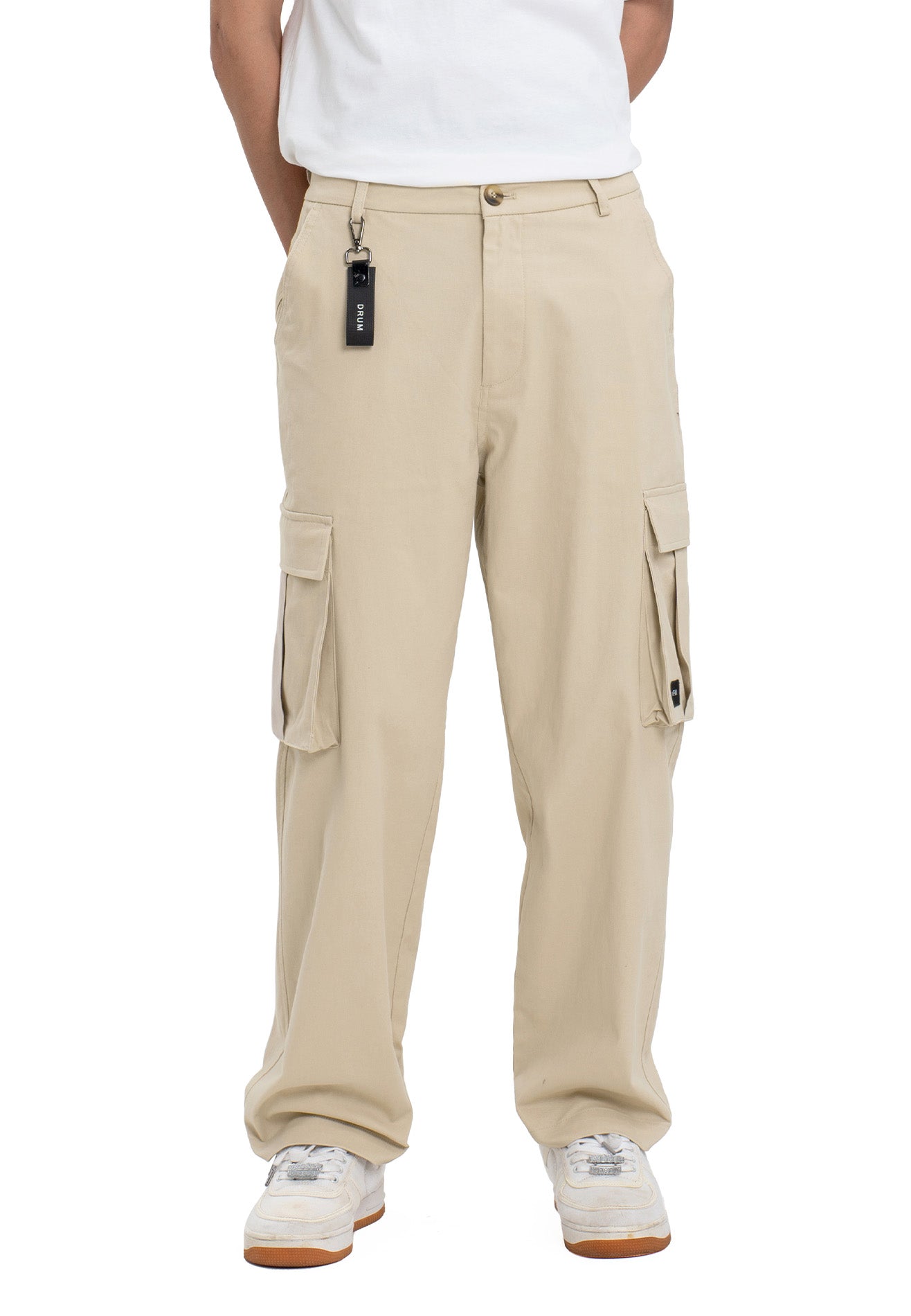 SELECT 2 Pockets Detailed Straight Cut Cargo- Light Khaki