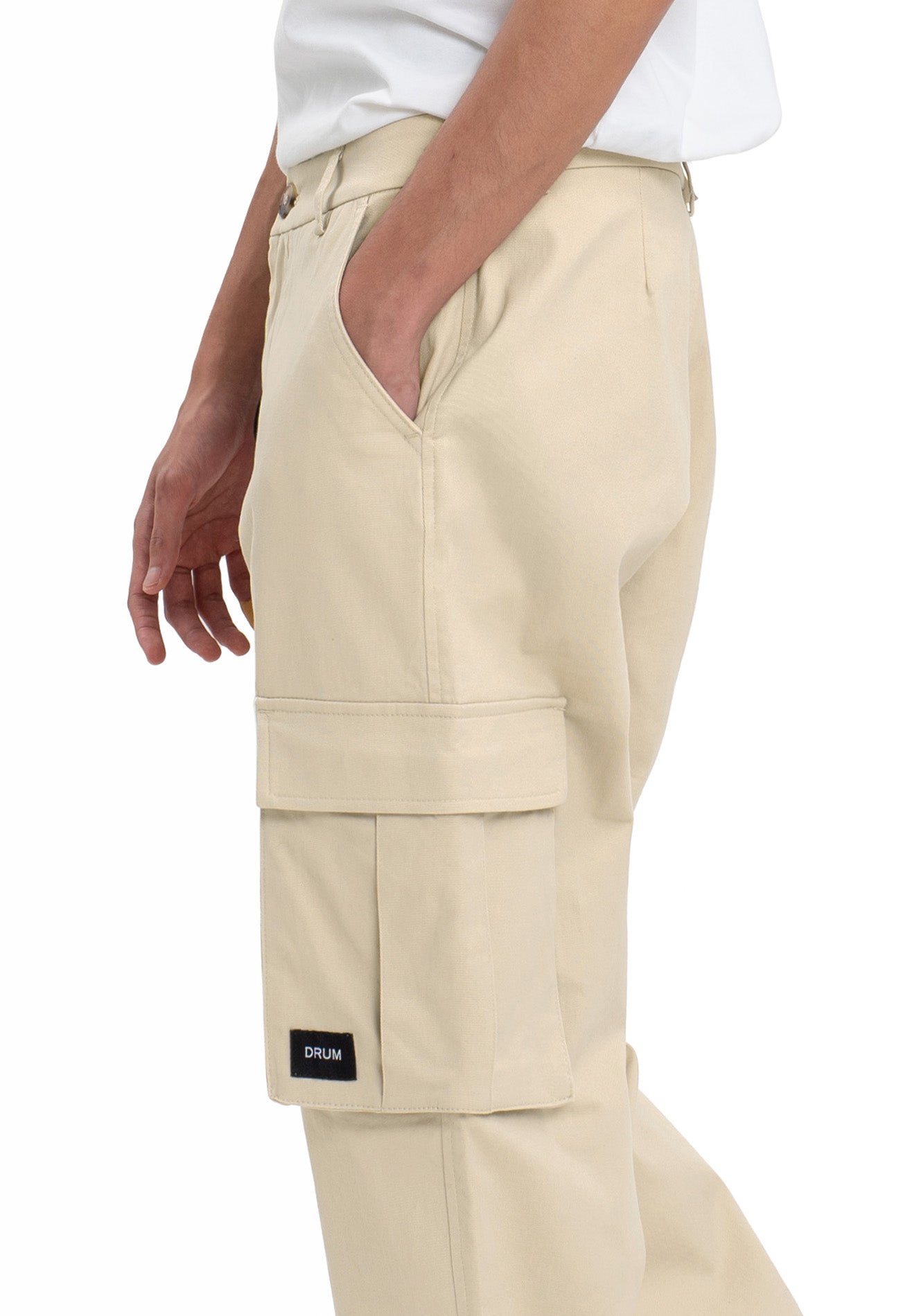 SELECT 2 Pockets Detailed Straight Cut Cargo- Light Khaki