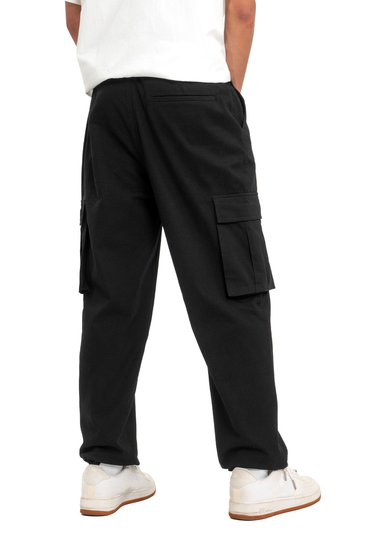 SELECT 2 Pockets Detailed Straight Cut Cargo- Black