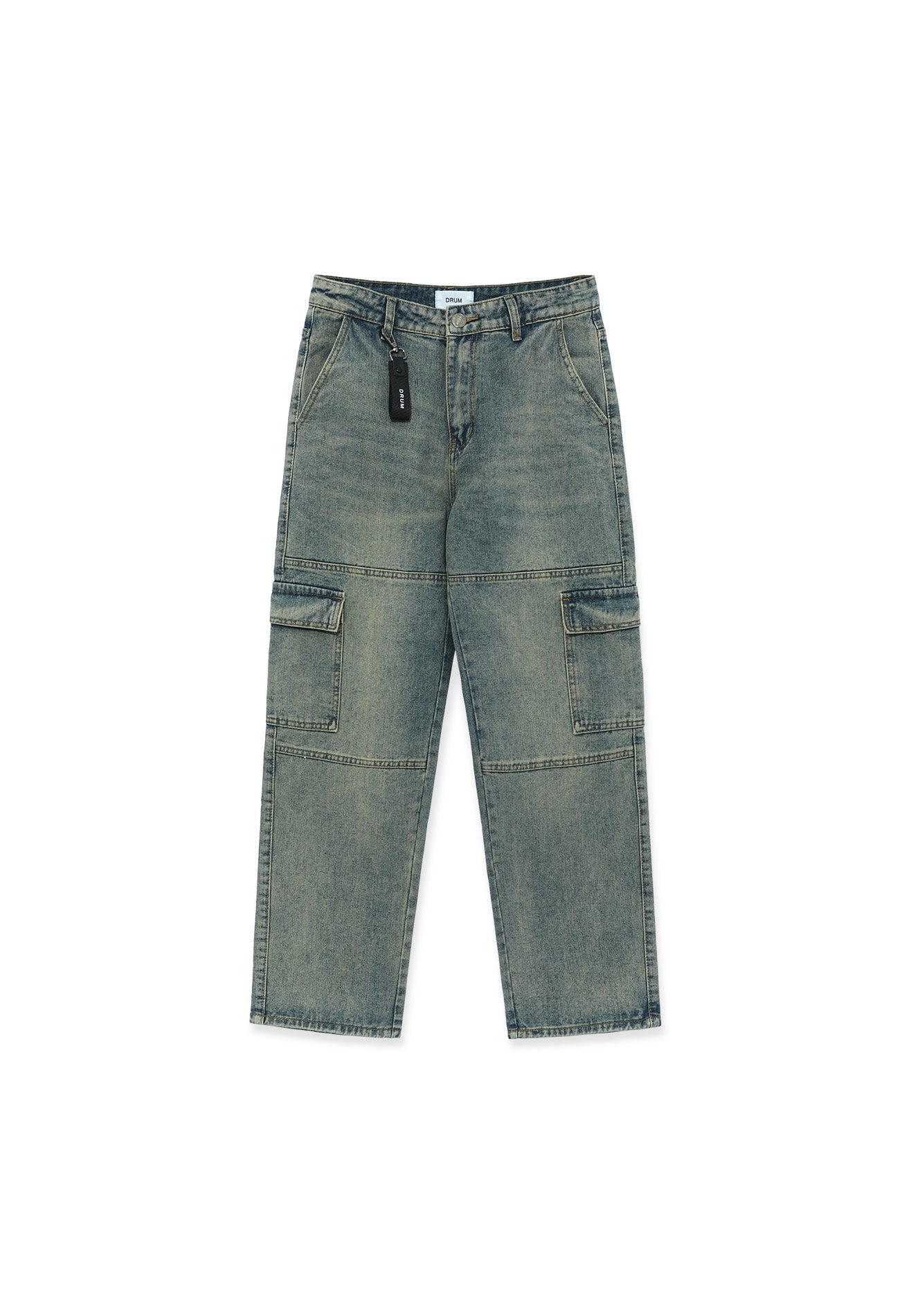 SELECT 2 Side Pockets Detailed Straight Cut Cargo- Blue