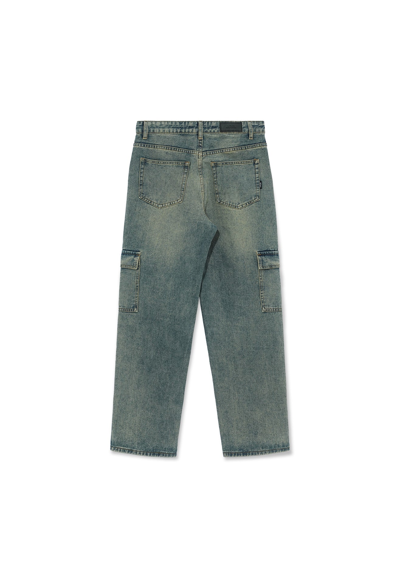 SELECT 2 Side Pockets Detailed Straight Cut Cargo- Blue