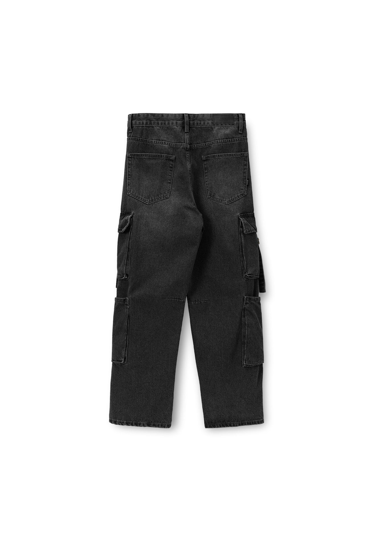 SELECT 4 Side Pockets Detailed Straight Cut Cargo- Black