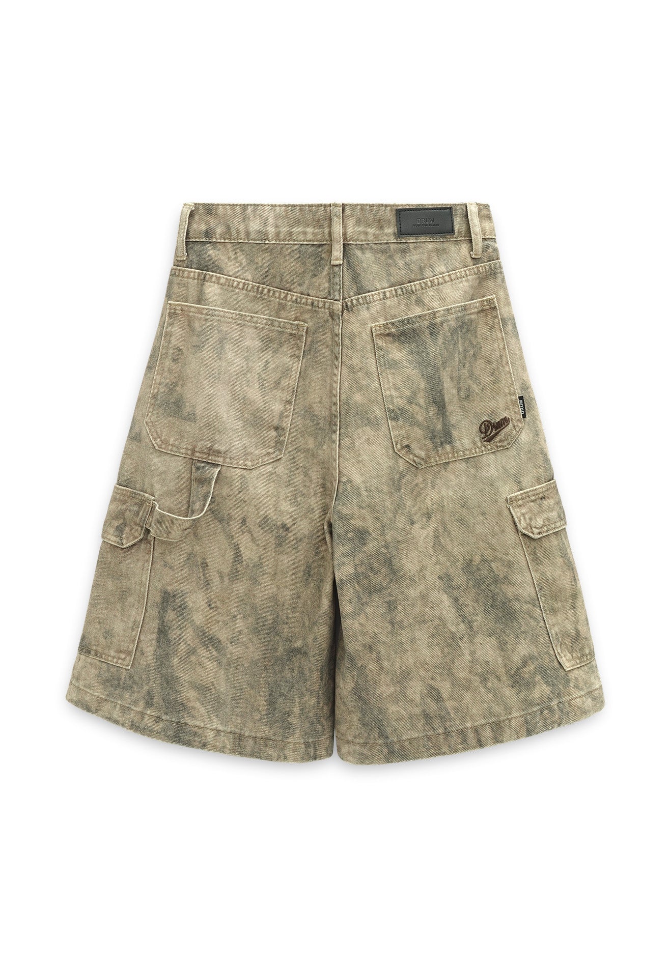 DRUM SELECT Digital Print Cargo Jorts- Khaki