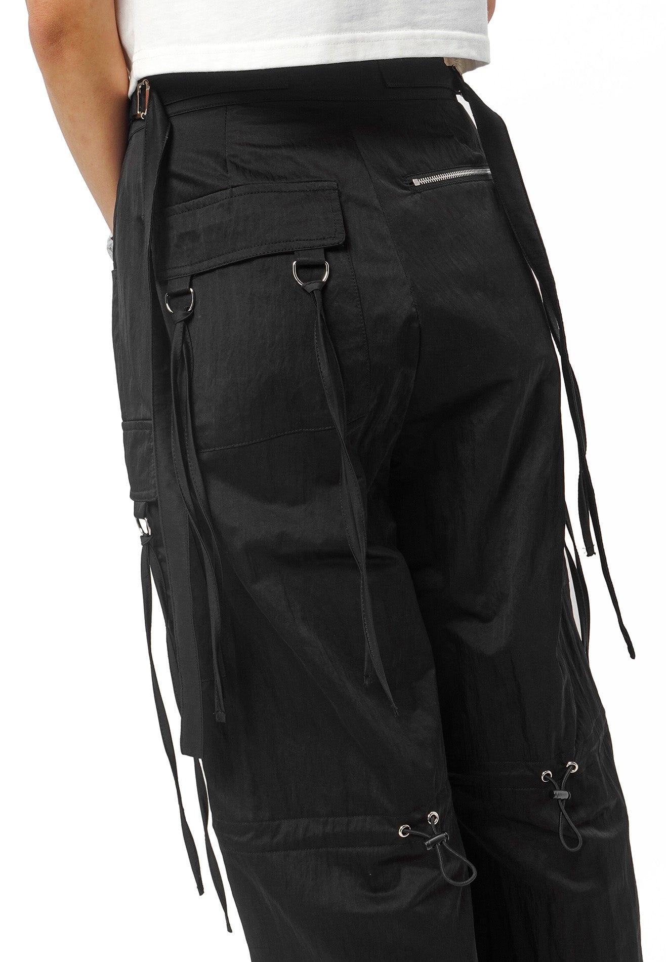 DRUM SELECT Ladies Reflective details Cargo Pants- Black