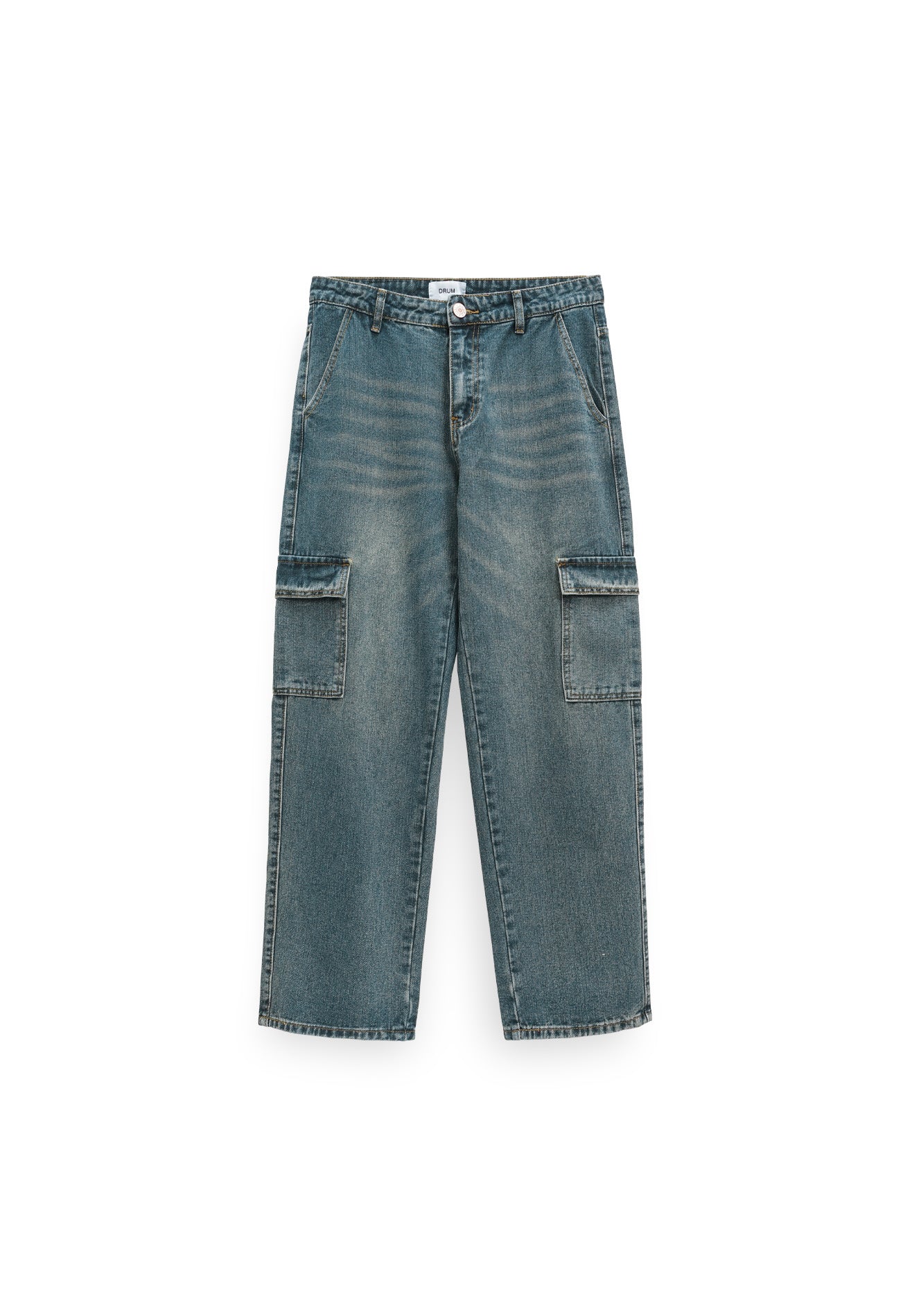 DRUM SELECT 2 Pockets Detailed Straight Cut Cargo- Blue