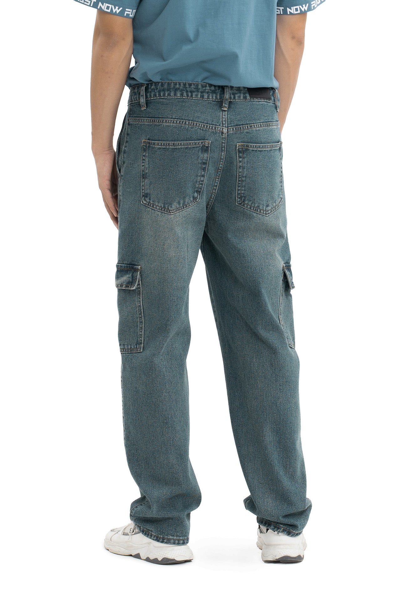 DRUM SELECT 2 Pockets Detailed Straight Cut Cargo- Blue