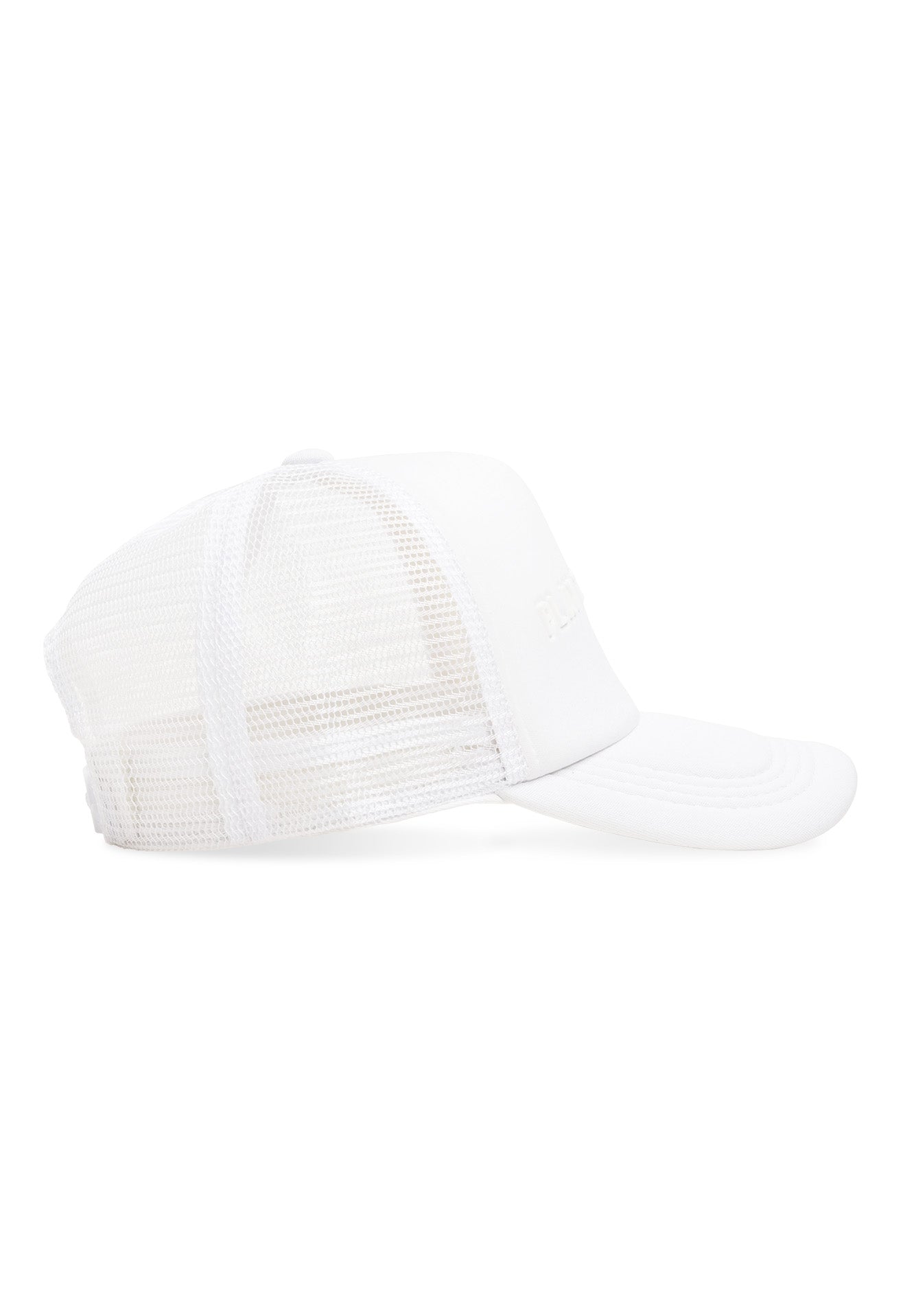 DRUM Slogan Mesh Details Cap- White