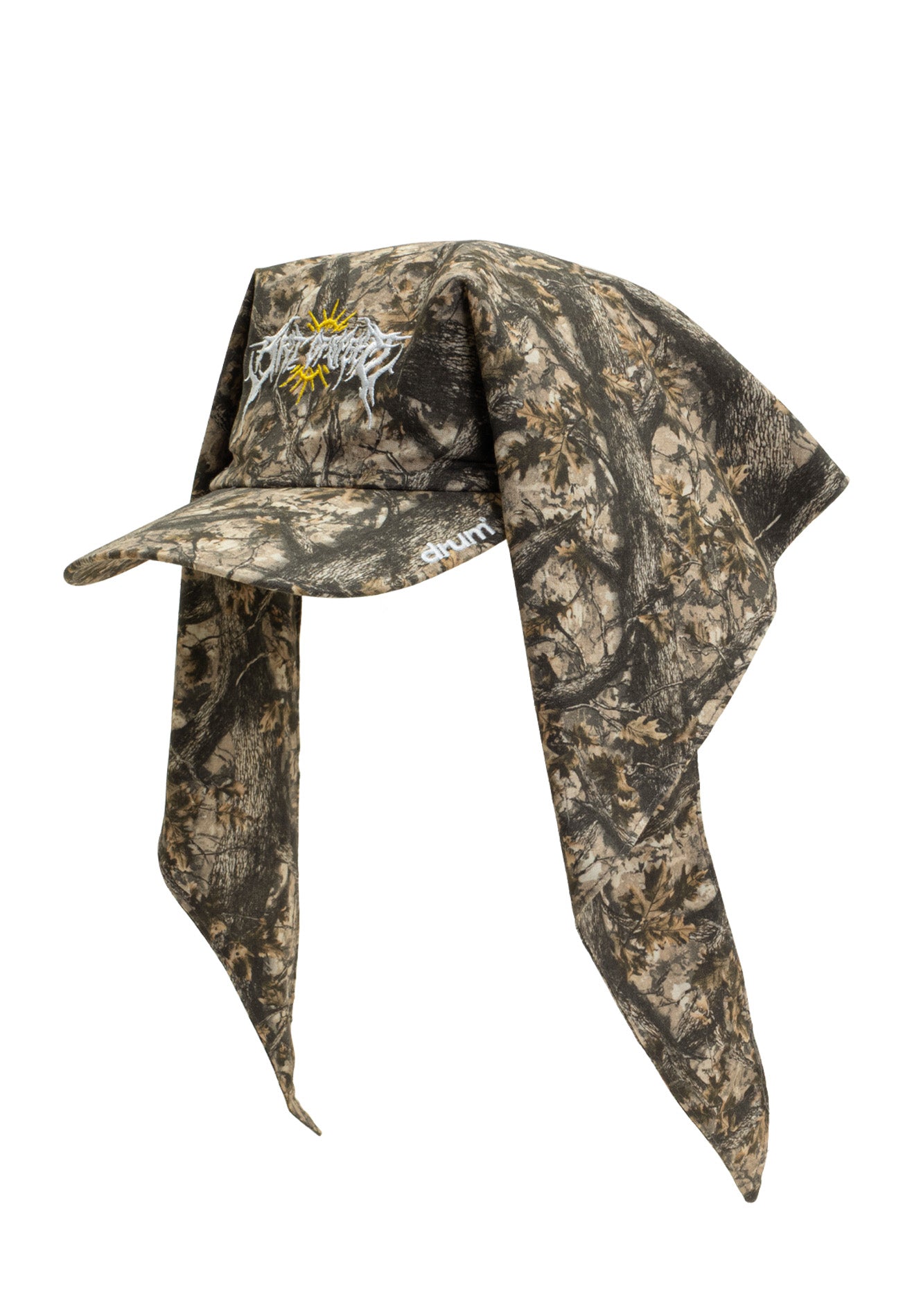 DRUM X AOS Real Tree Camo Printed Scarf Cap -Khaki
