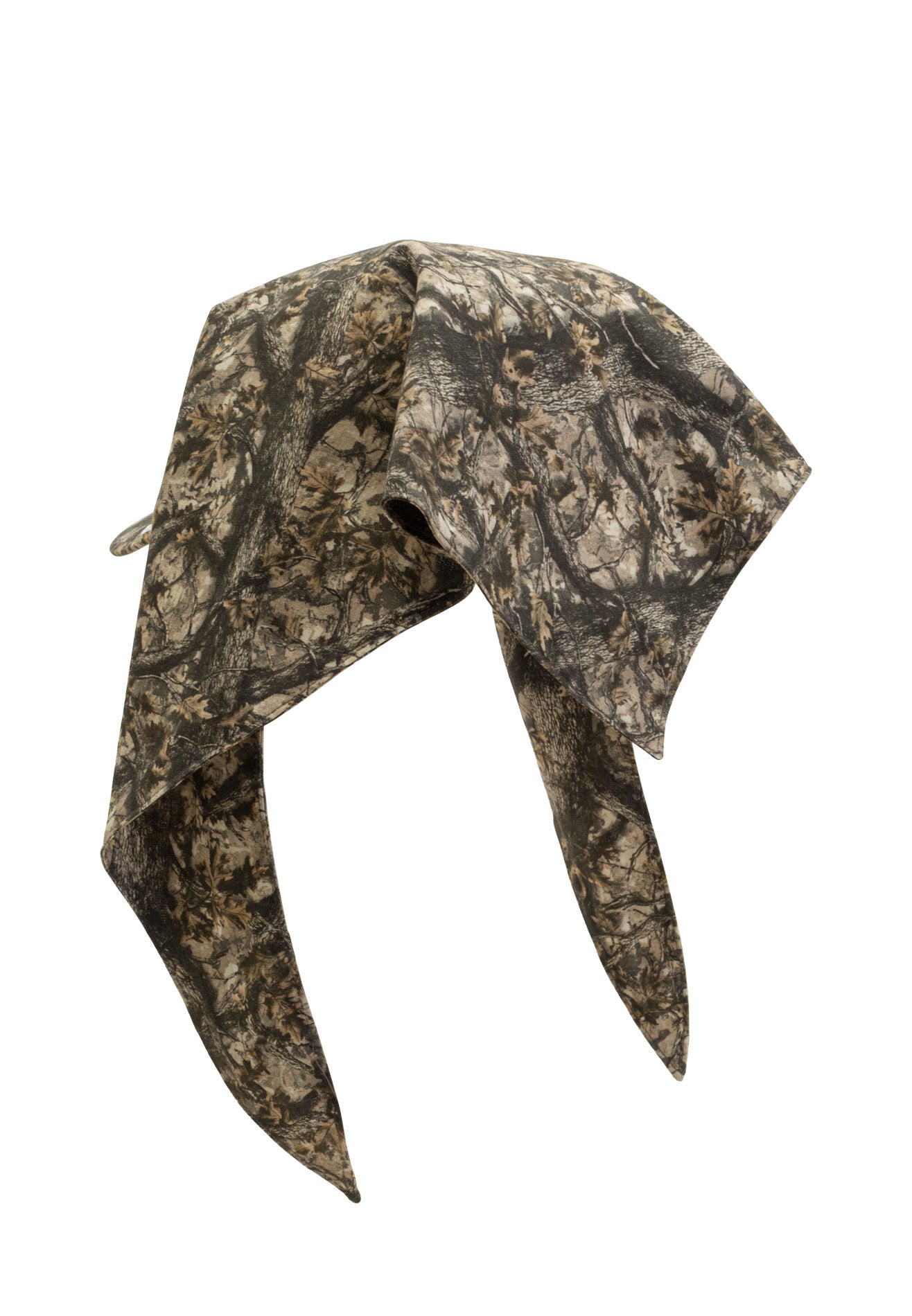DRUM X AOS Real Tree Camo Printed Scarf Cap -Khaki
