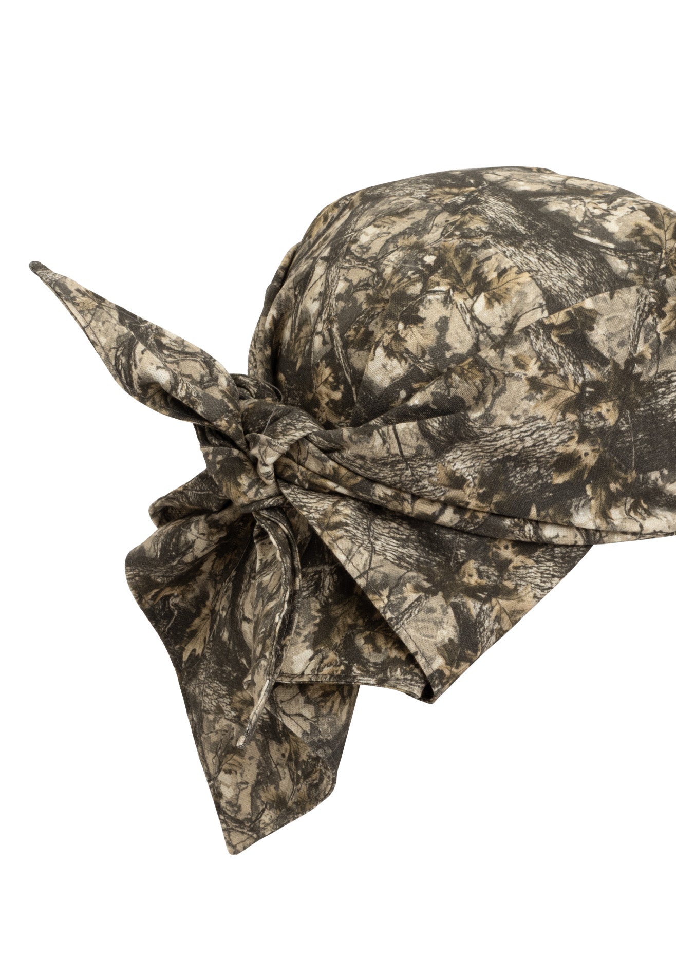 DRUM X AOS Real Tree Camo Printed Scarf Cap -Khaki