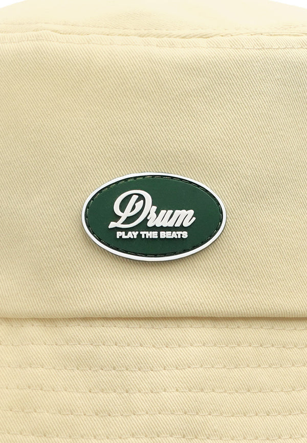 DRUM Rubber Logo Bucket Hat -Beige