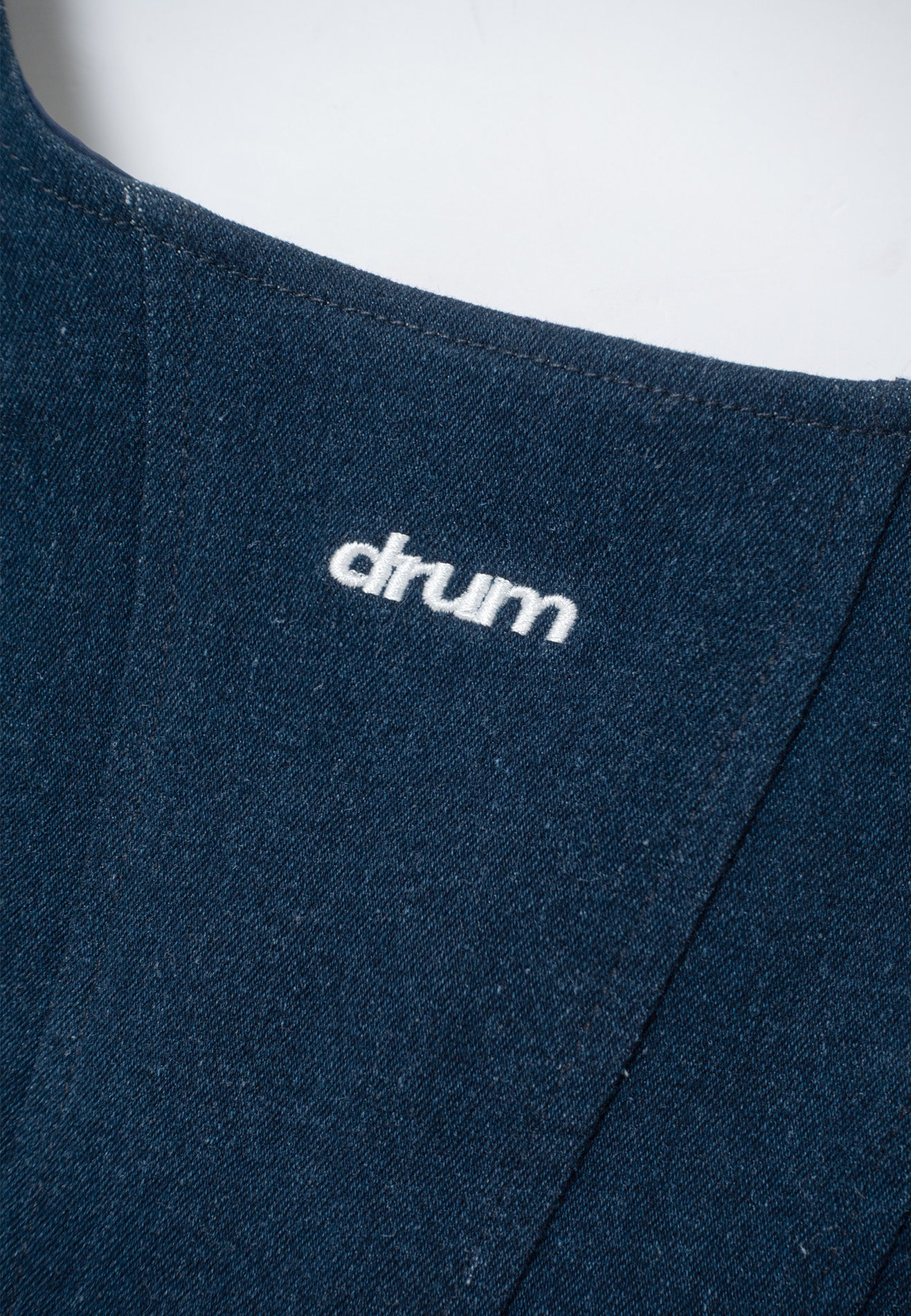 DRUM S. Woman Denim Corset Crop Top- Dark Blue